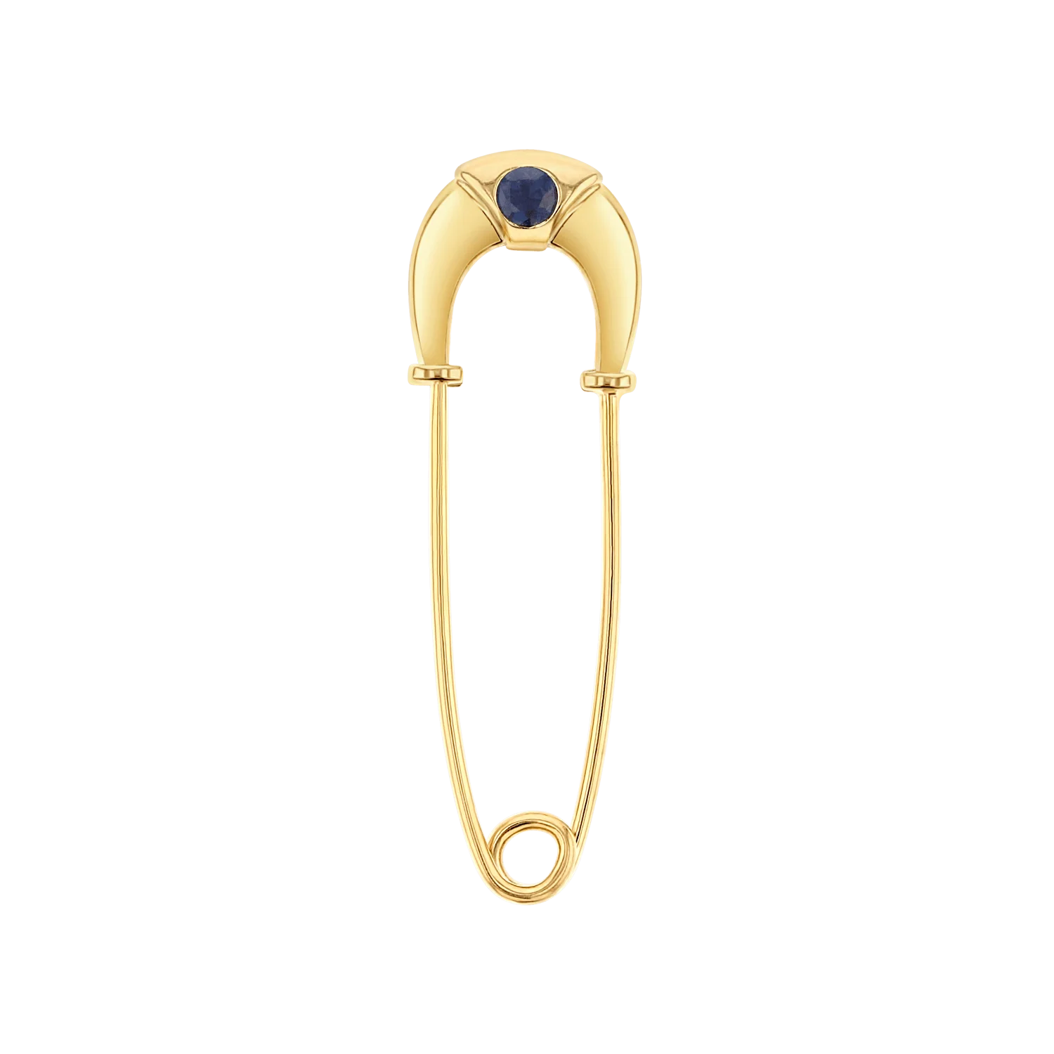 Kids Blue Sapphire Horseshoe Pin - Image 2