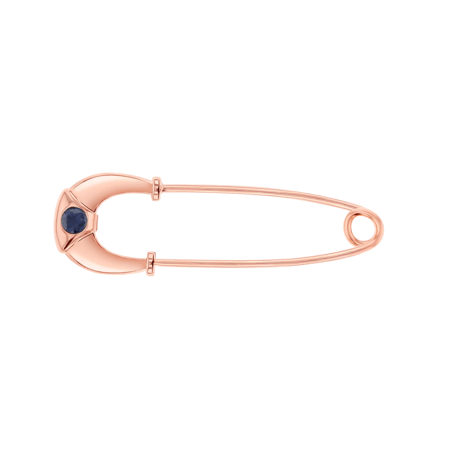 Kids Blue Sapphire Horseshoe Pin - Image 4