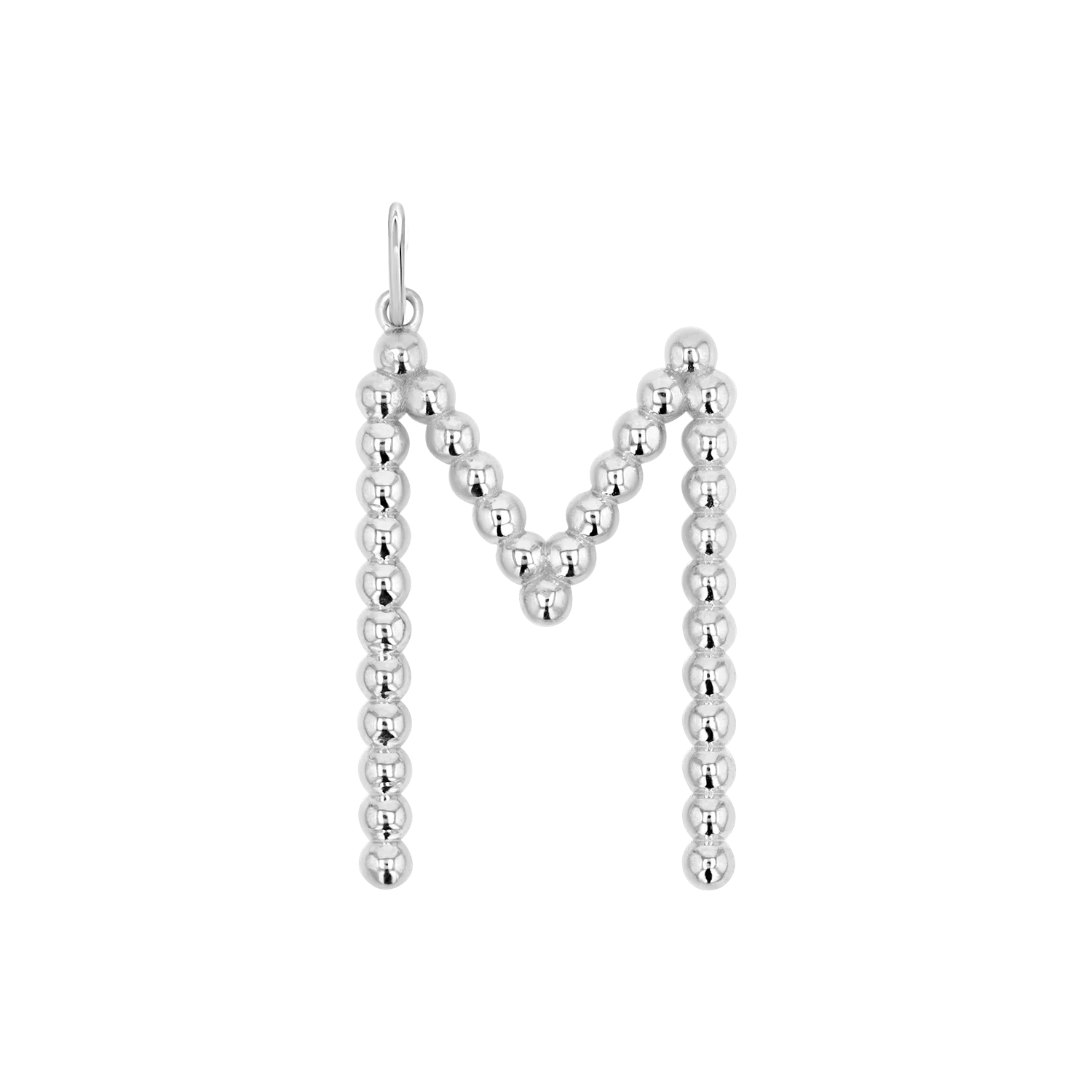 Large Gold Bead Letter Charm - Image 5