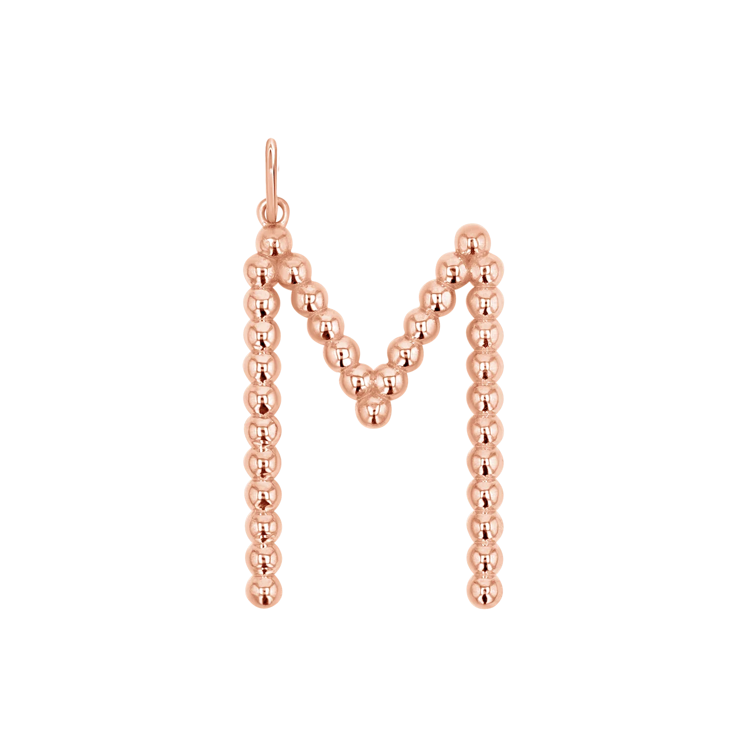 Large Gold Bead Letter Charm - Image 6