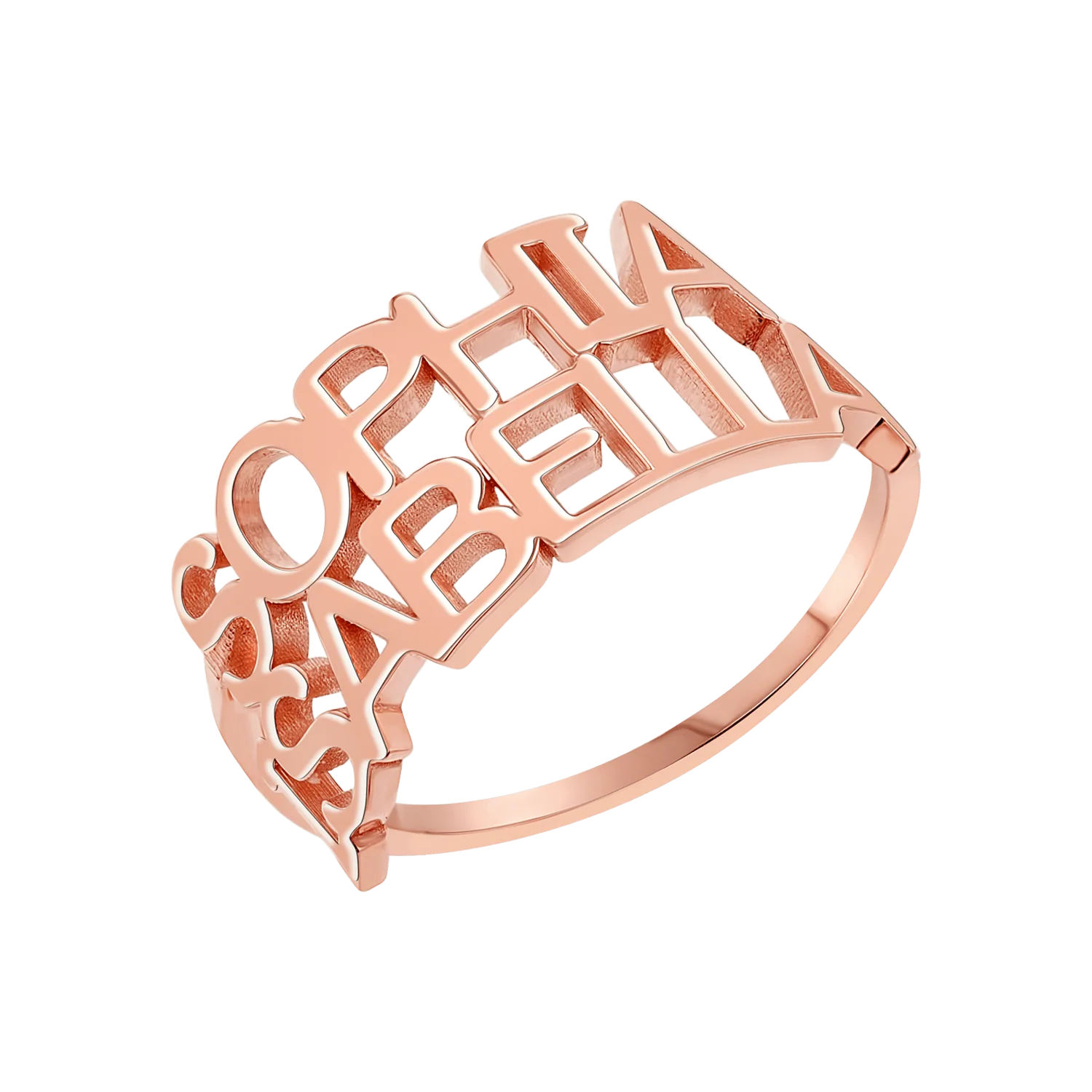 Linear Double Name Ring - Image 3