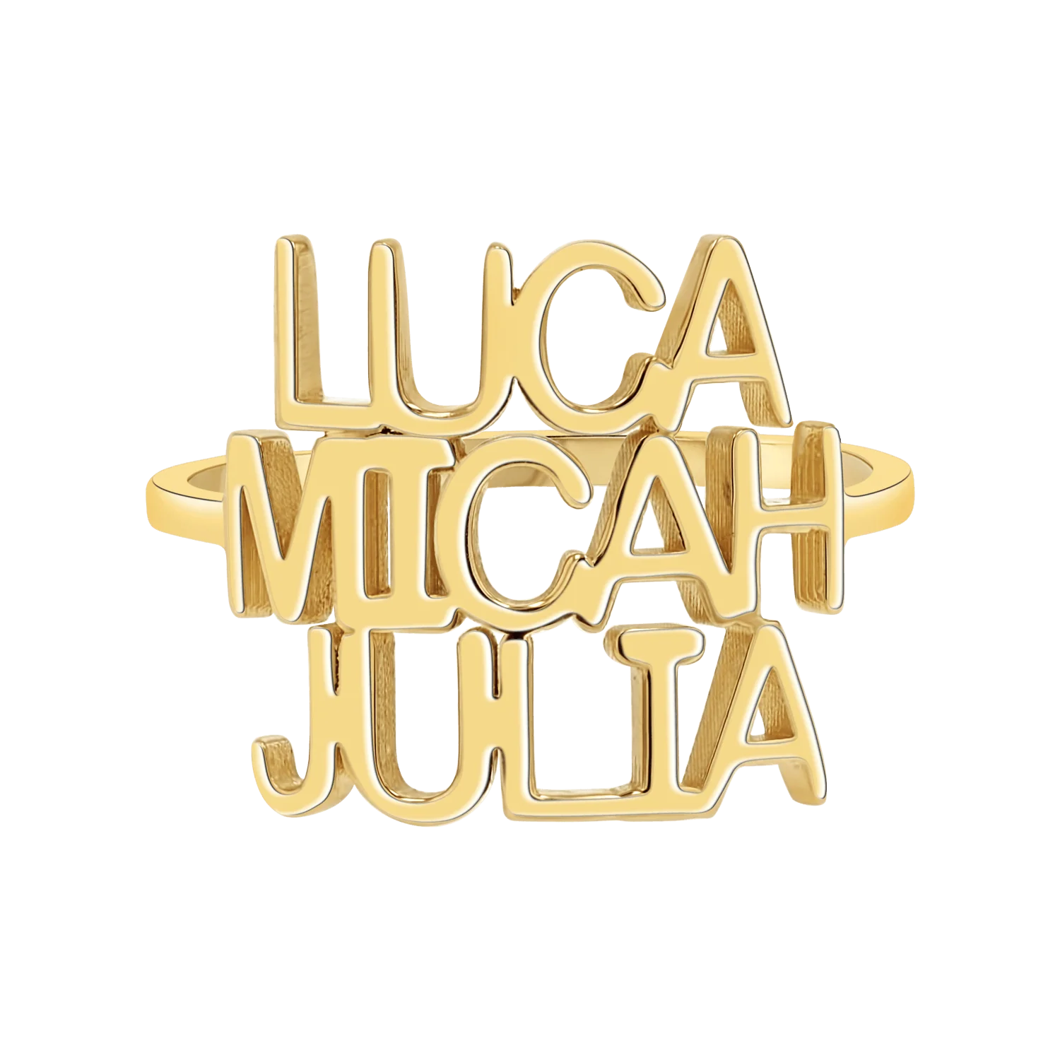 Linear Triple Name Ring - Image 4