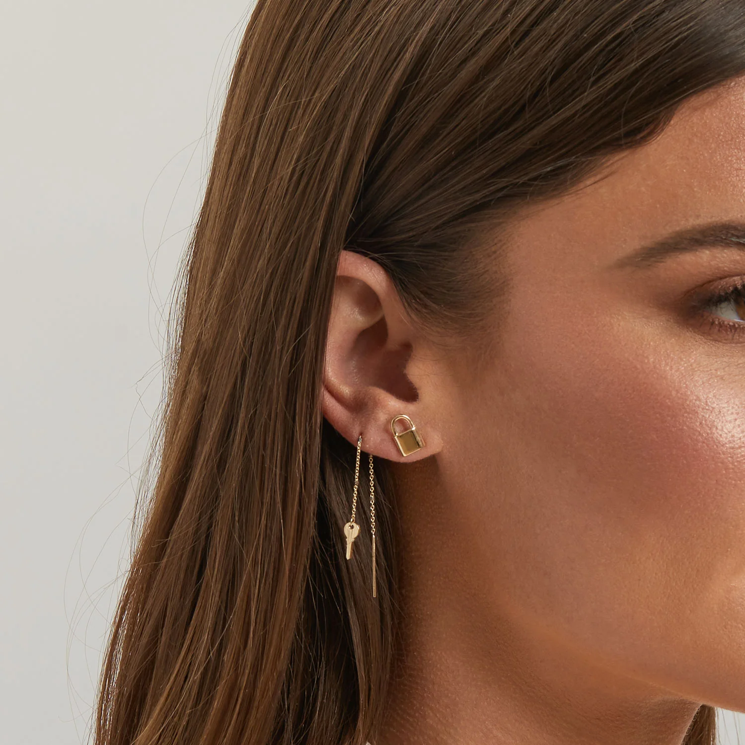 Love Padlock Stud Earrings - Image 7