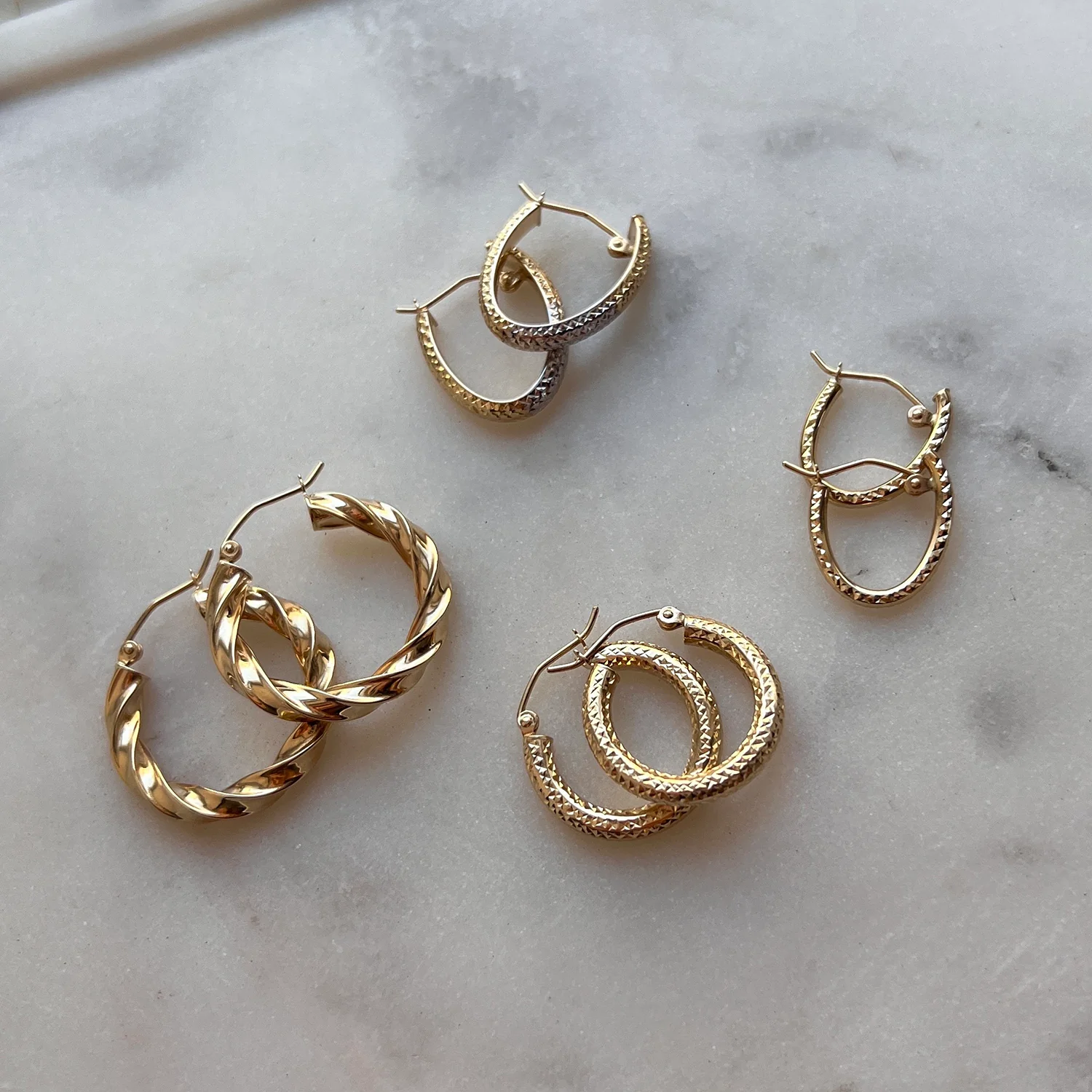 Lumi Two Tone Hoop Earrings - Image 2