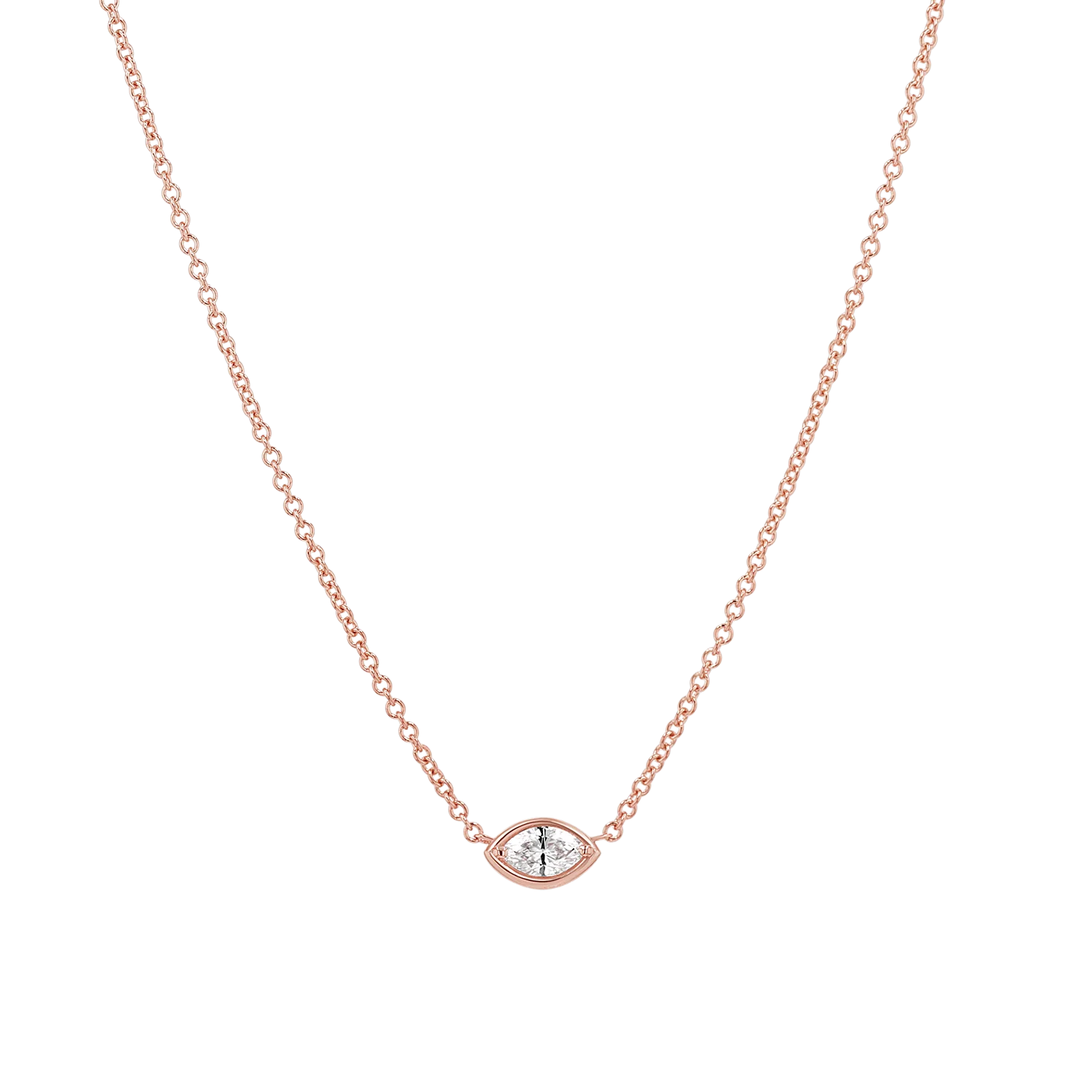 Marquise Diamond Solitaire Necklace - Image 3