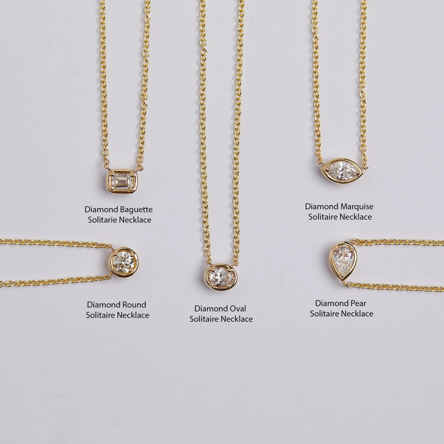 Marquise Diamond Solitaire Necklace - Image 4