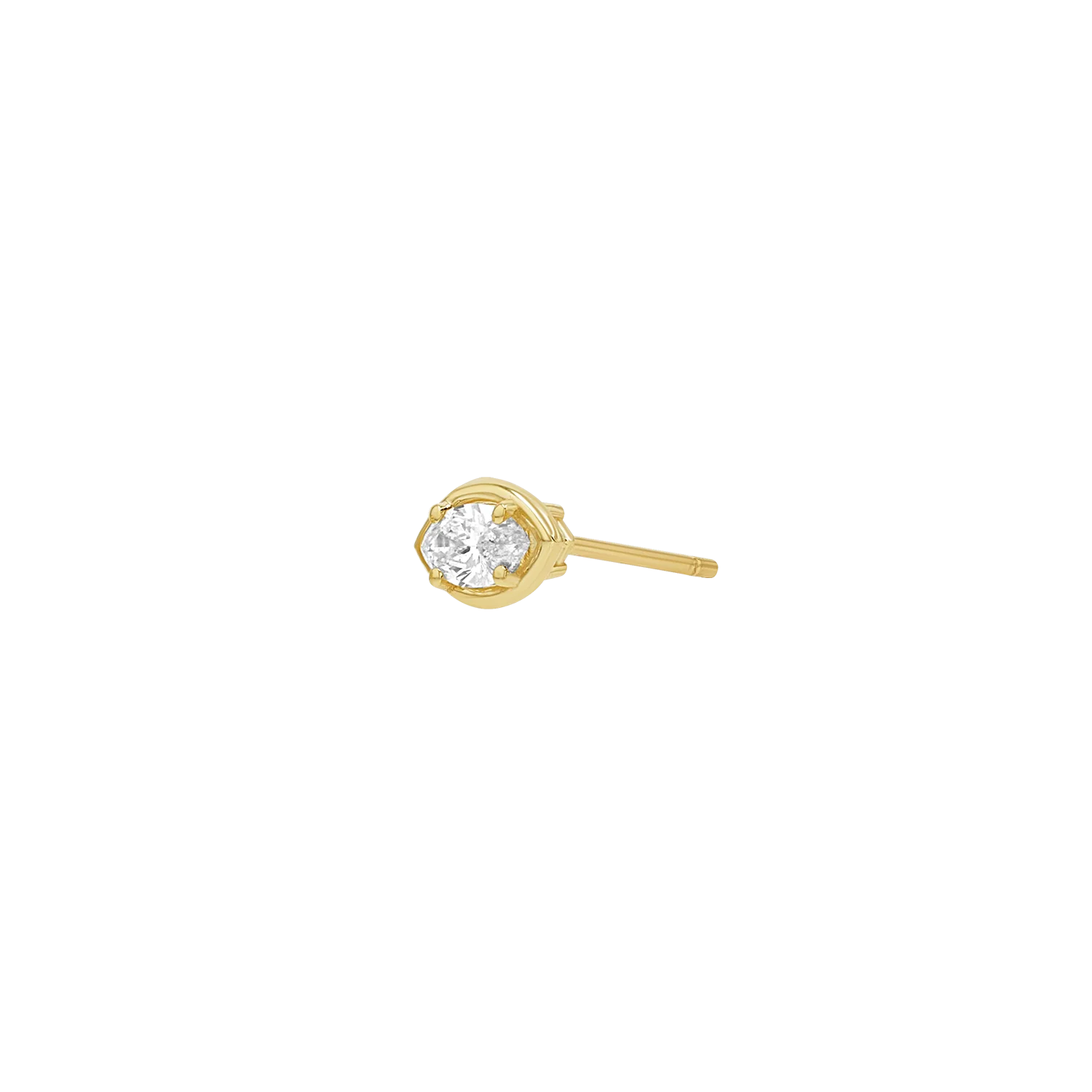 Marquise Diamond Stud Earrings - Image 4