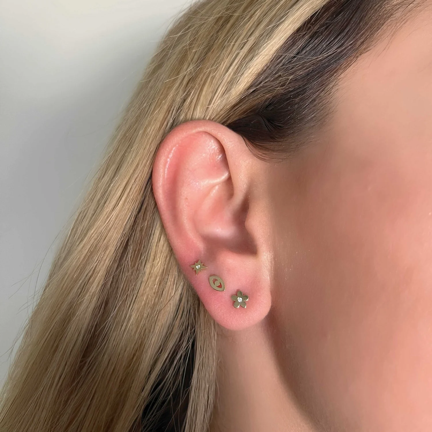 Mini Evil Eye Stud Earrings - Image 4