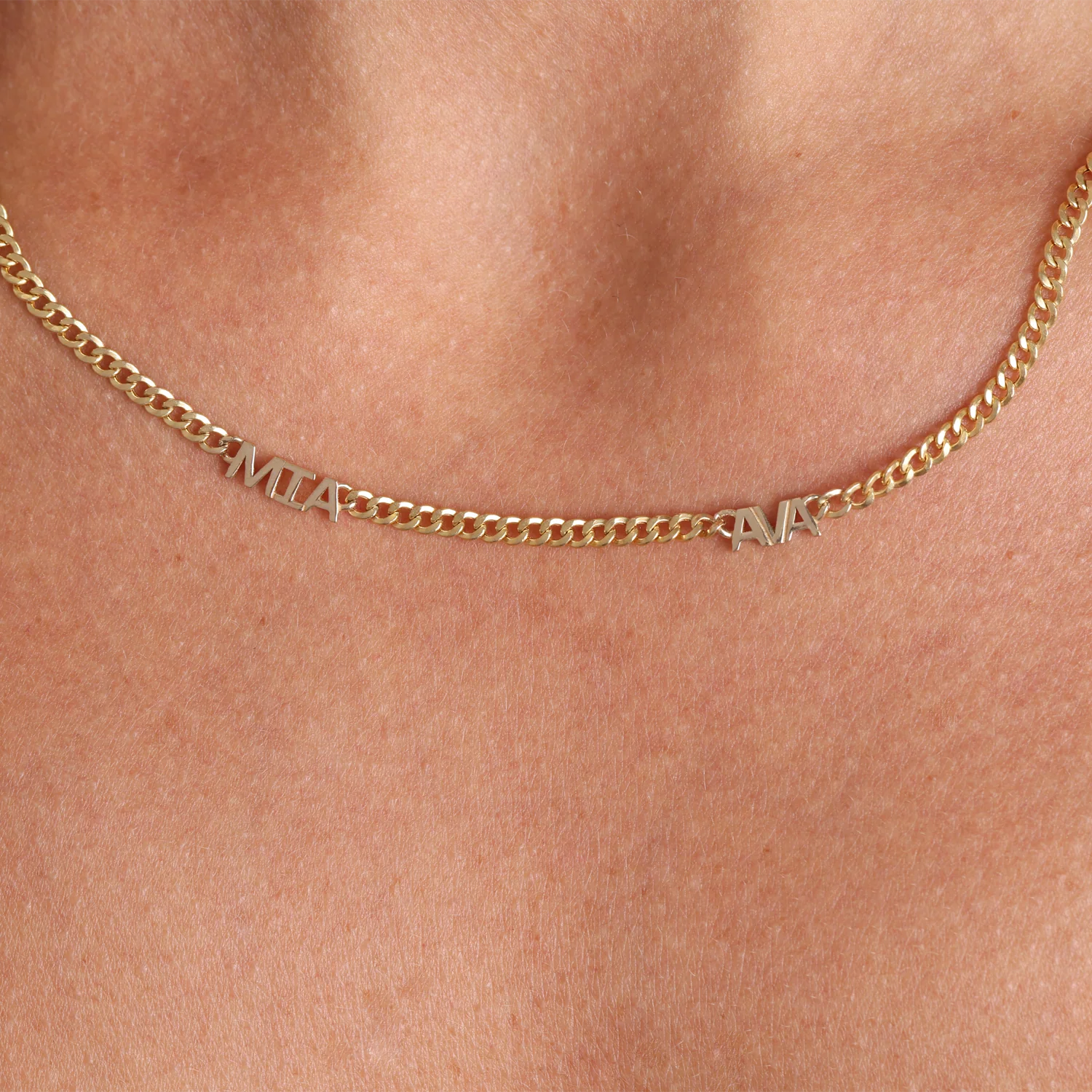 Mini Name Cuban Chain Necklace - Image 4