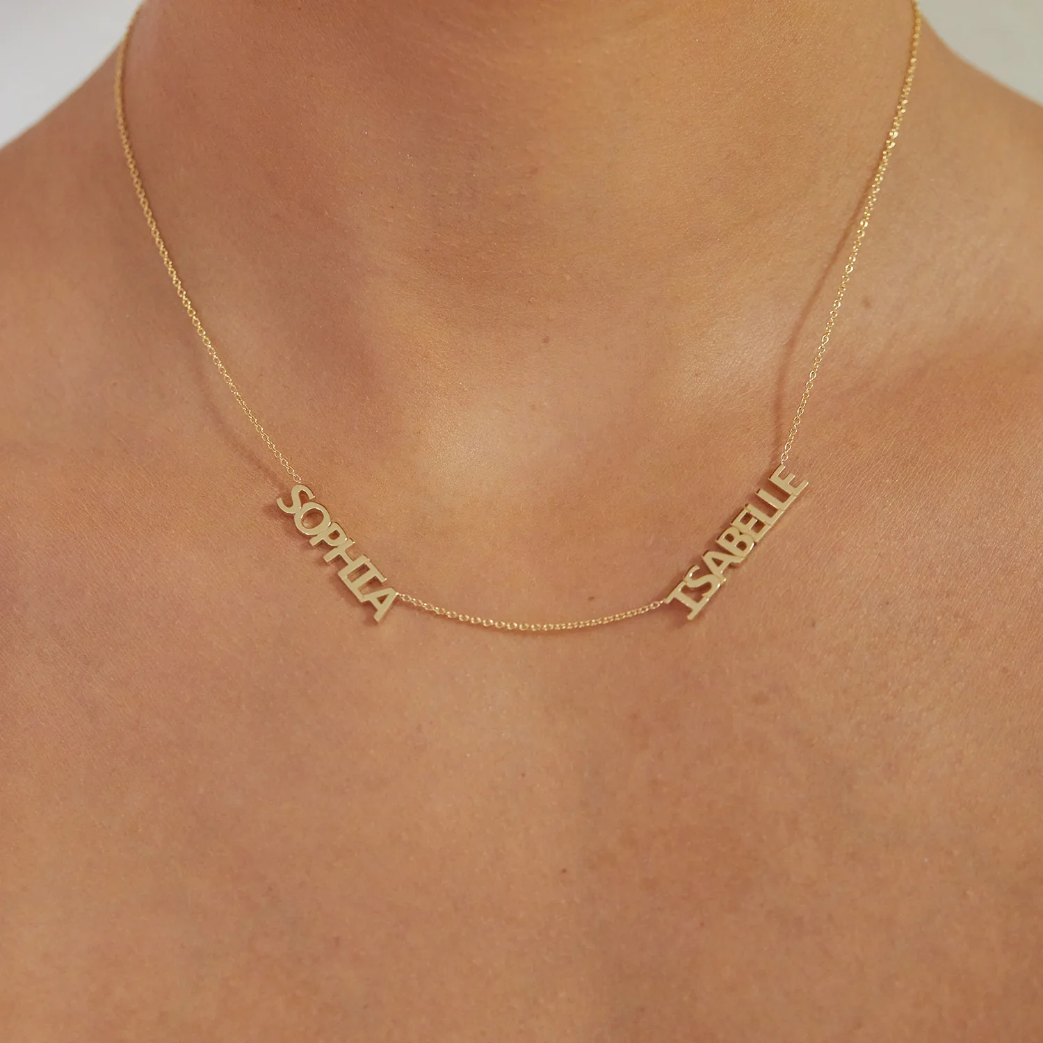 Multi Block Letter Name Necklace - Image 5