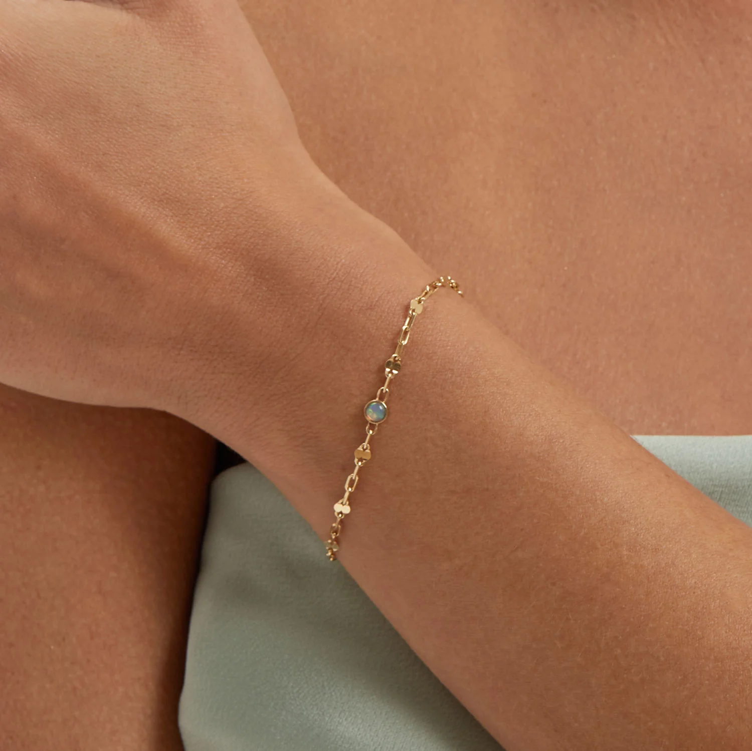 Opal Solitaire Sequin Bracelet - Image 3