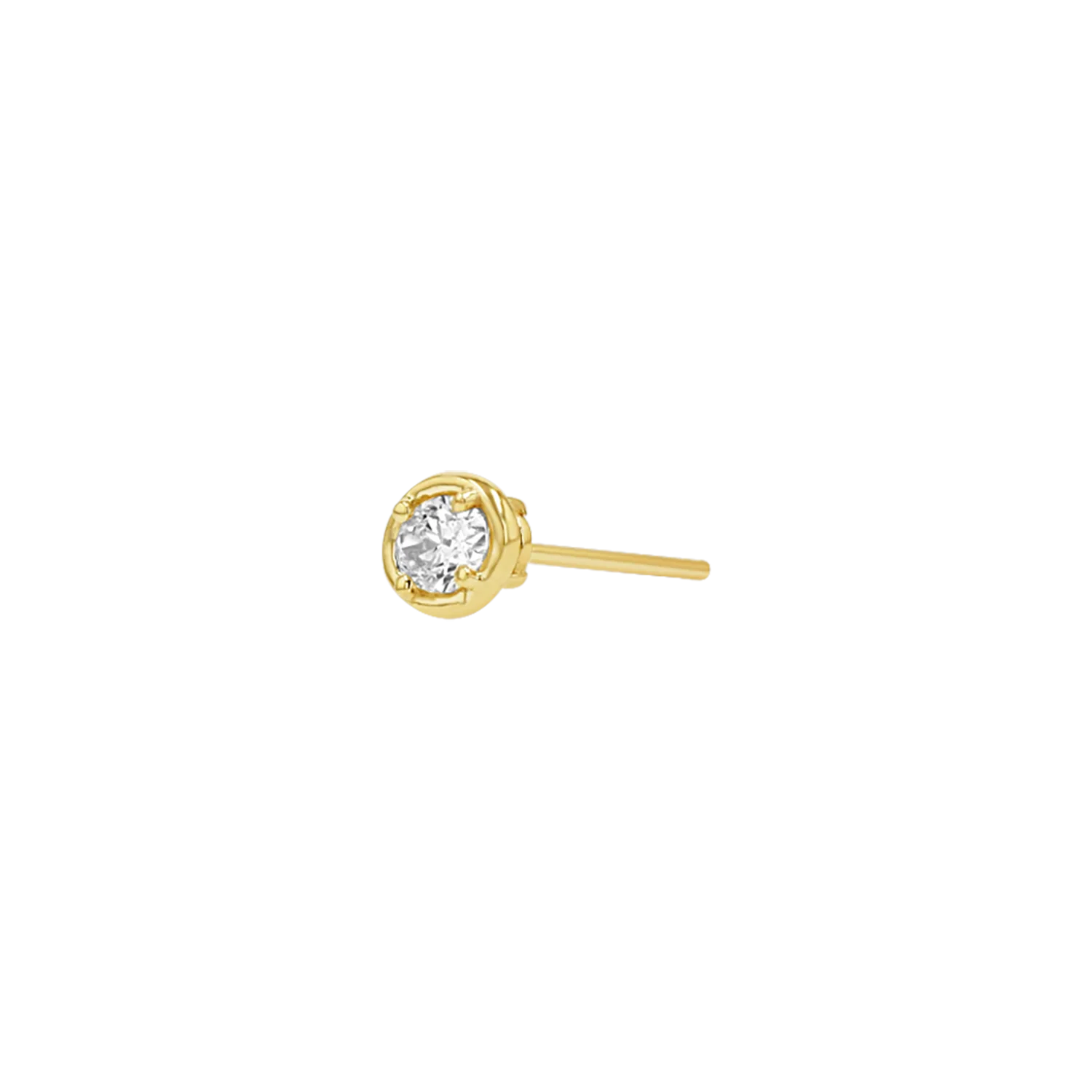 Oval Diamond Stud Earrings - Image 4