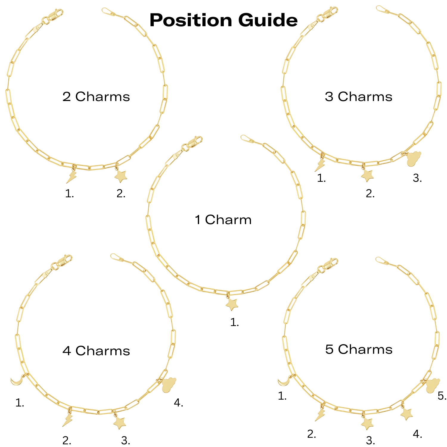 Paper Clip Link Custom Charm Bracelet - Image 4