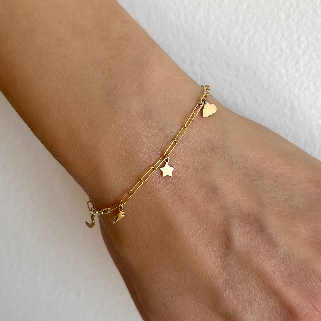 Paper Clip Link Custom Charm Bracelet - Image 5