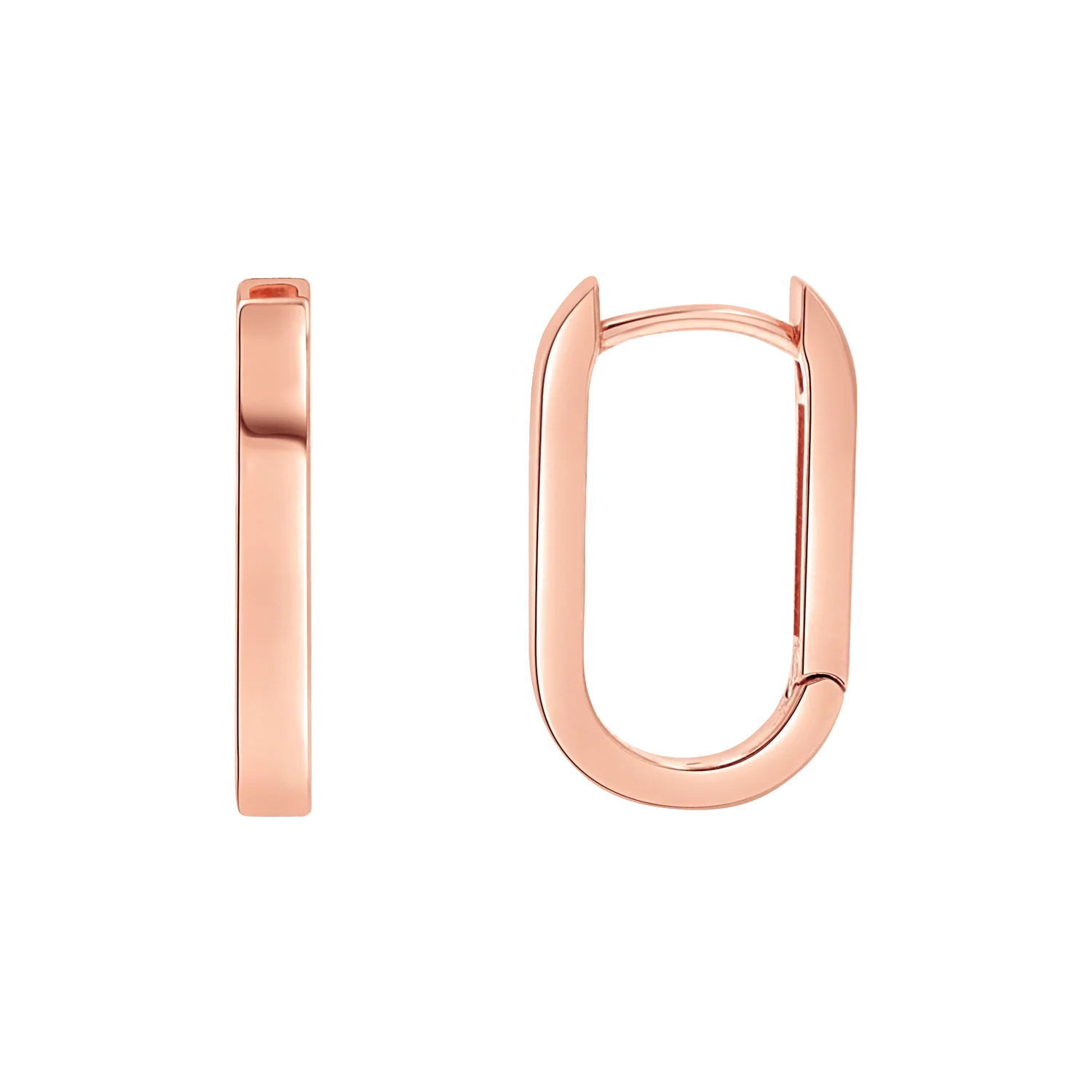 Paper Clip Huggie Hoop Earrings - Image 3