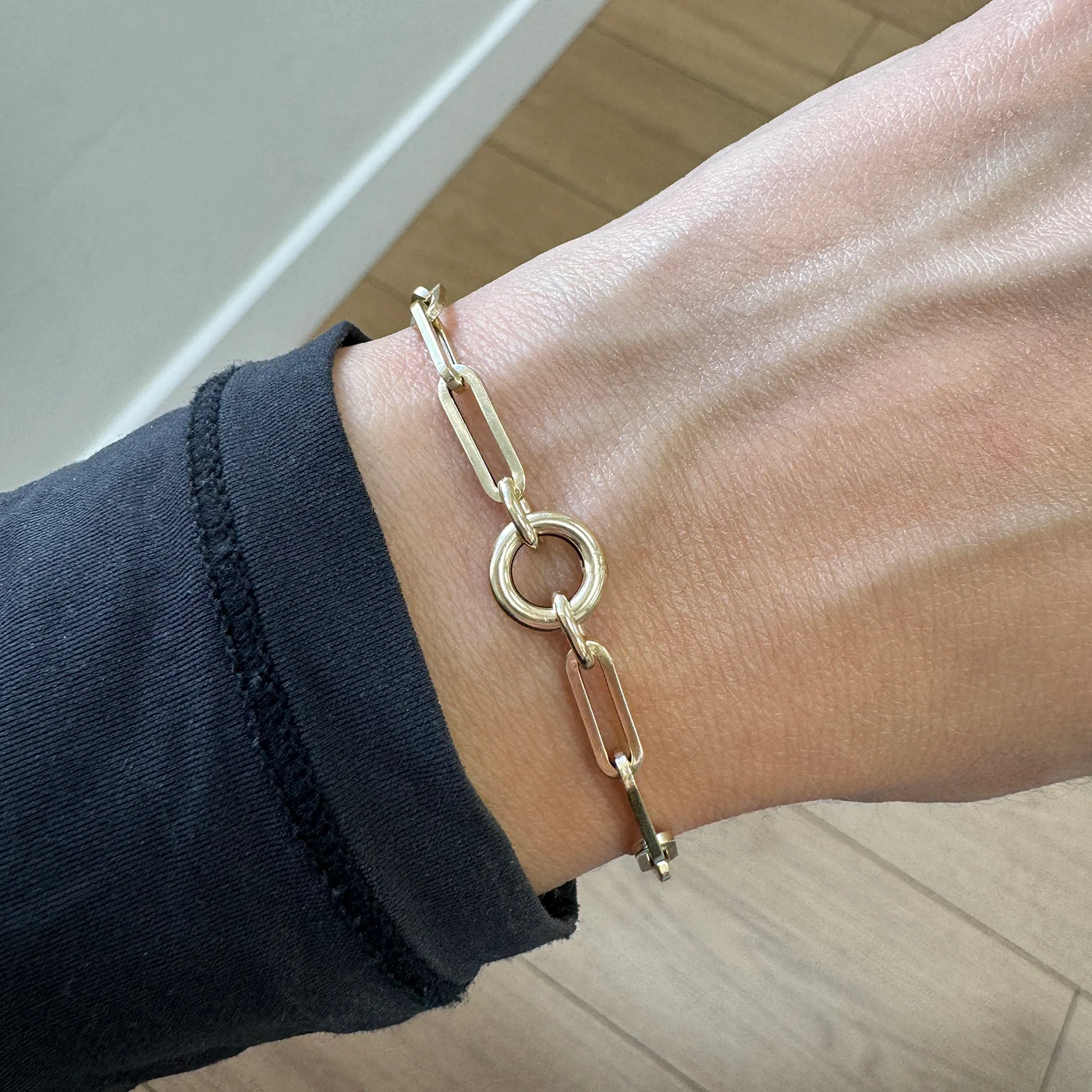 Paperclip Loop Charm Bracelet - Image 3