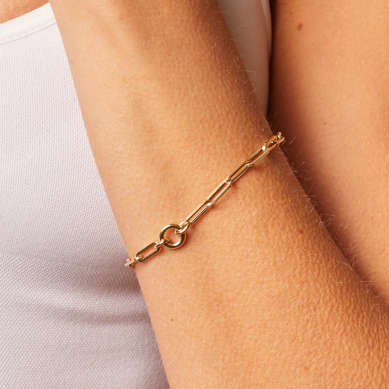 Paperclip Loop Charm Bracelet - Image 4