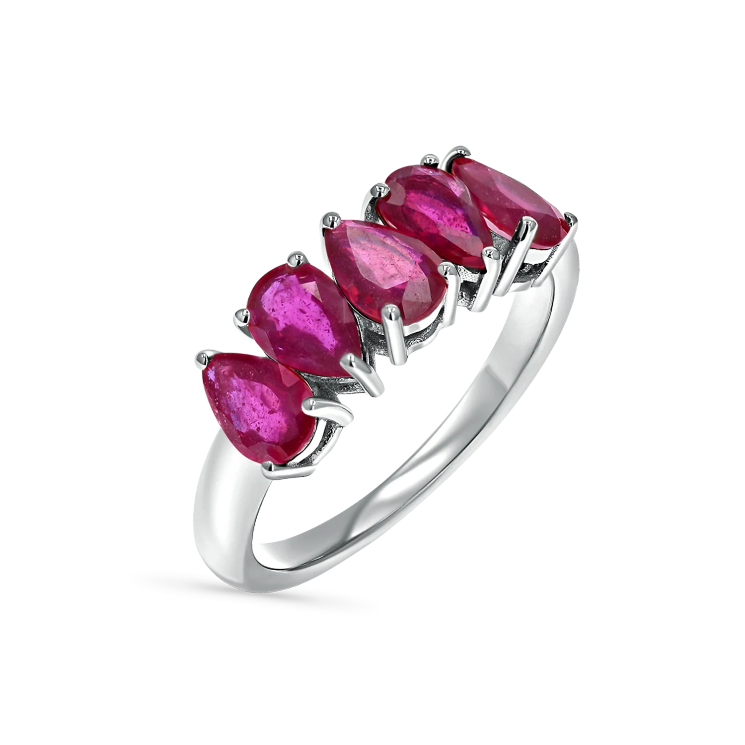 Pear Shape Ruby Half Eternity - Image 2