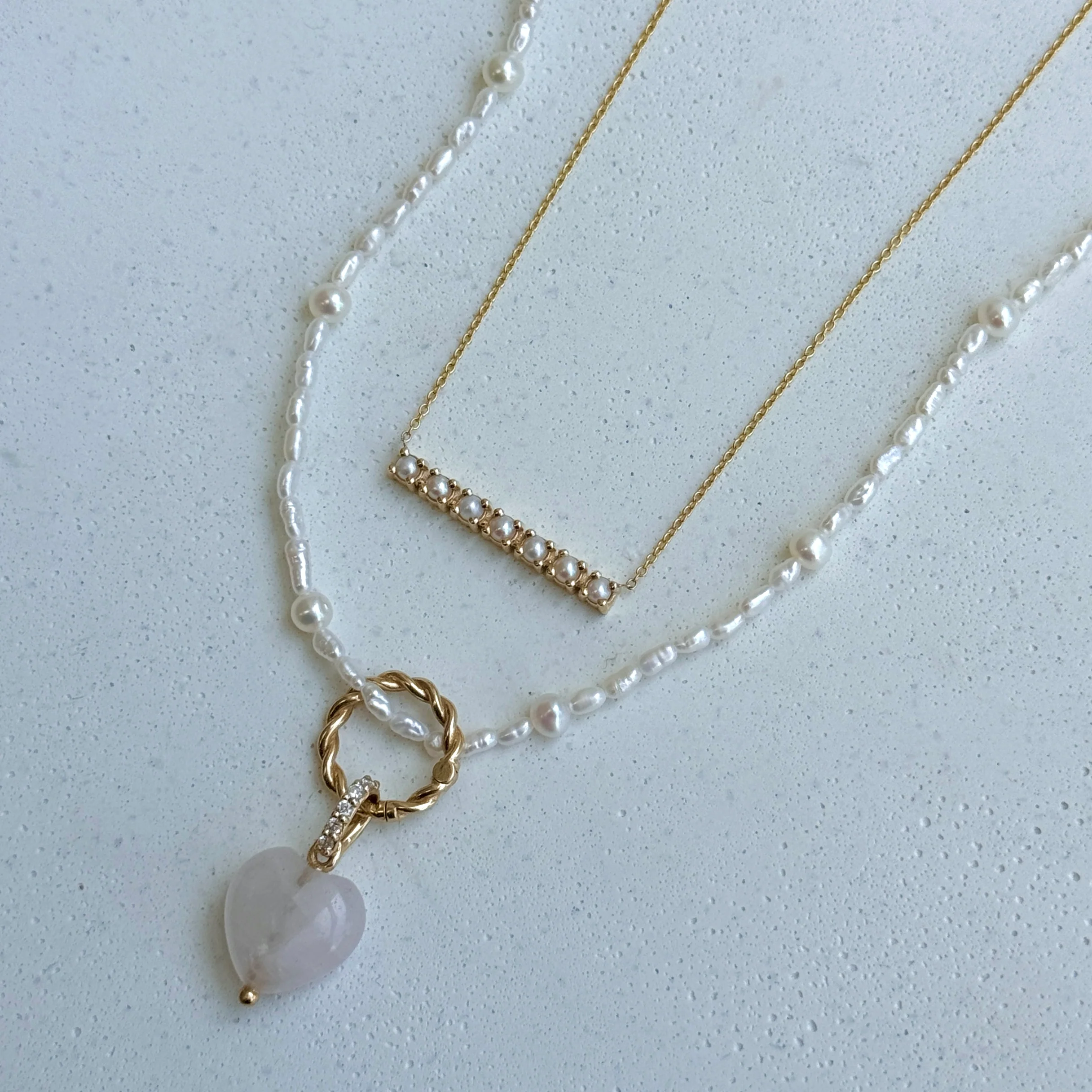 Pearl Bar Necklace - Image 4