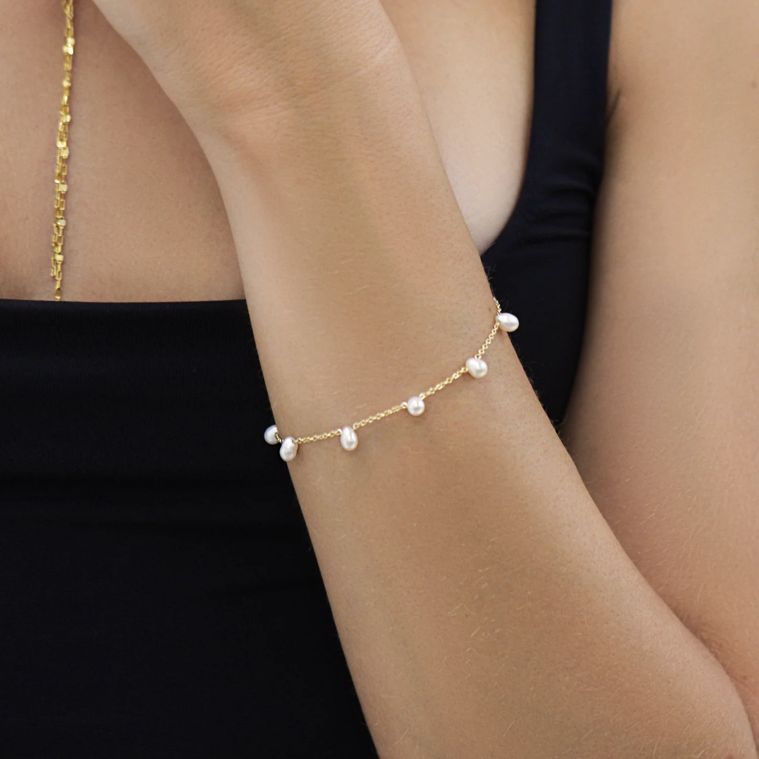 Pearl Drop Station Bracelet - Image 6