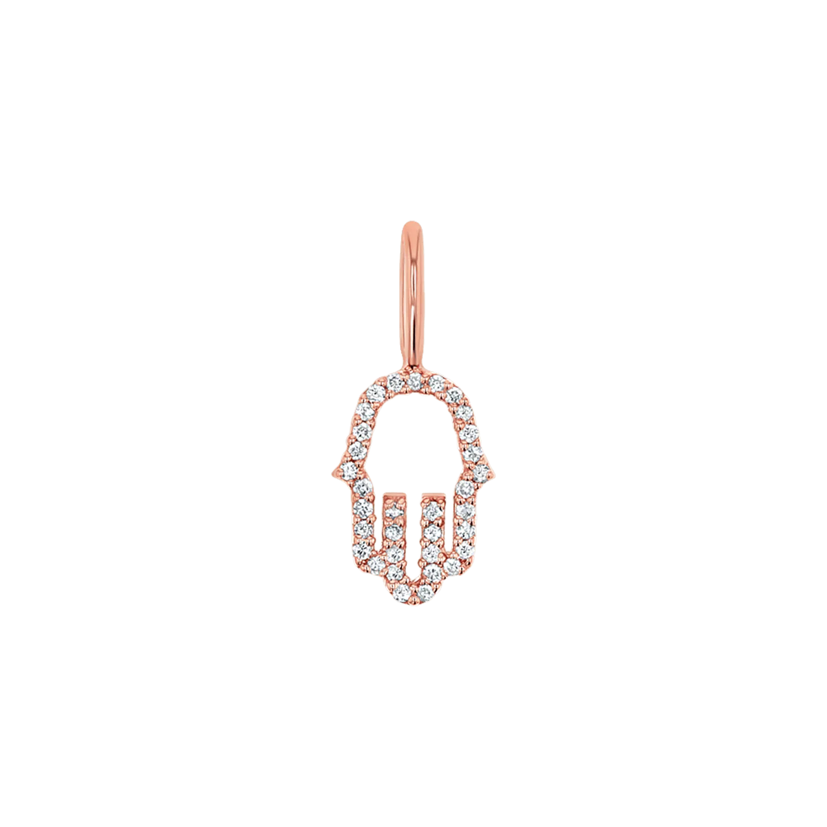 Petite Hamsa Diamond Charm - Image 3