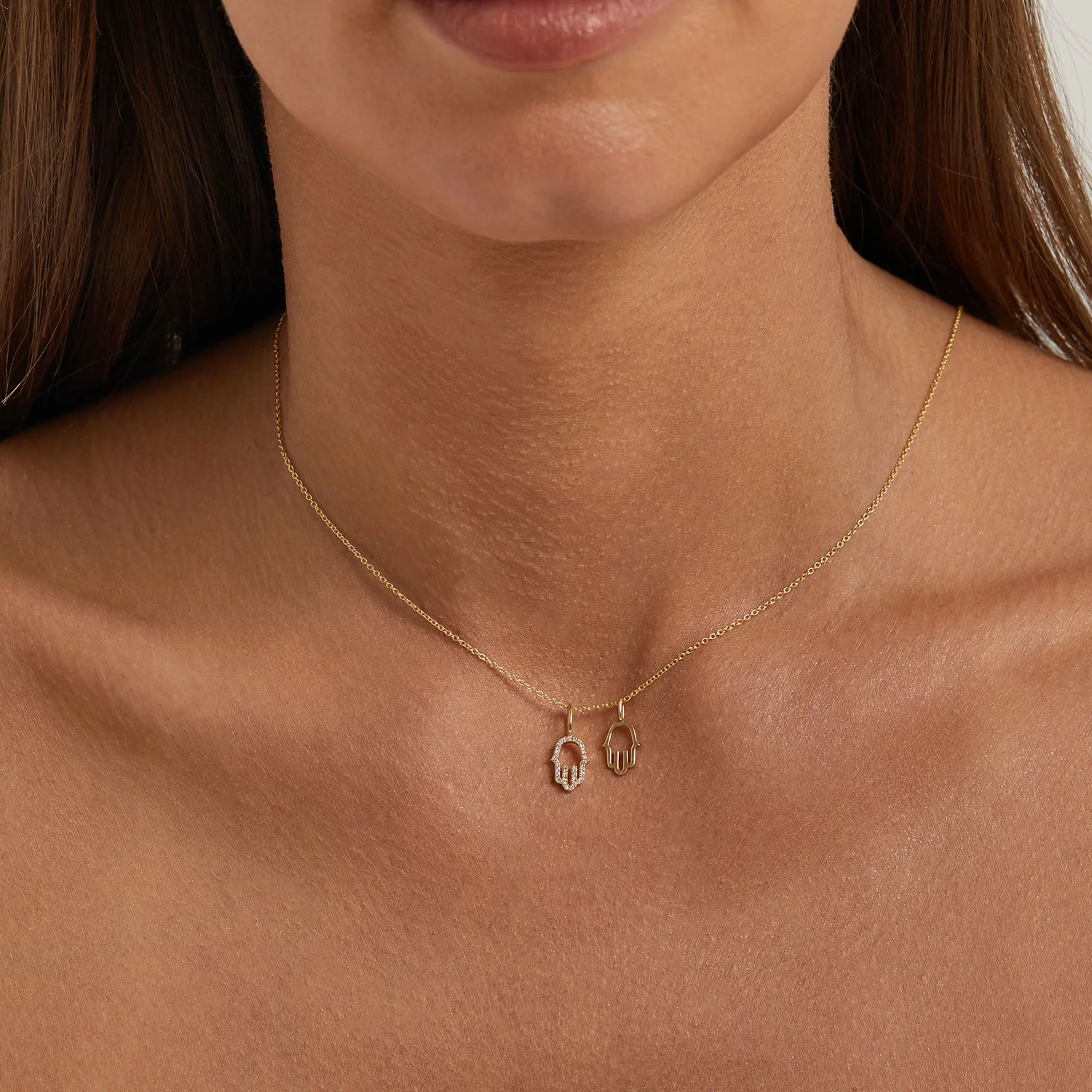 Petite Hamsa Diamond Charm - Image 4