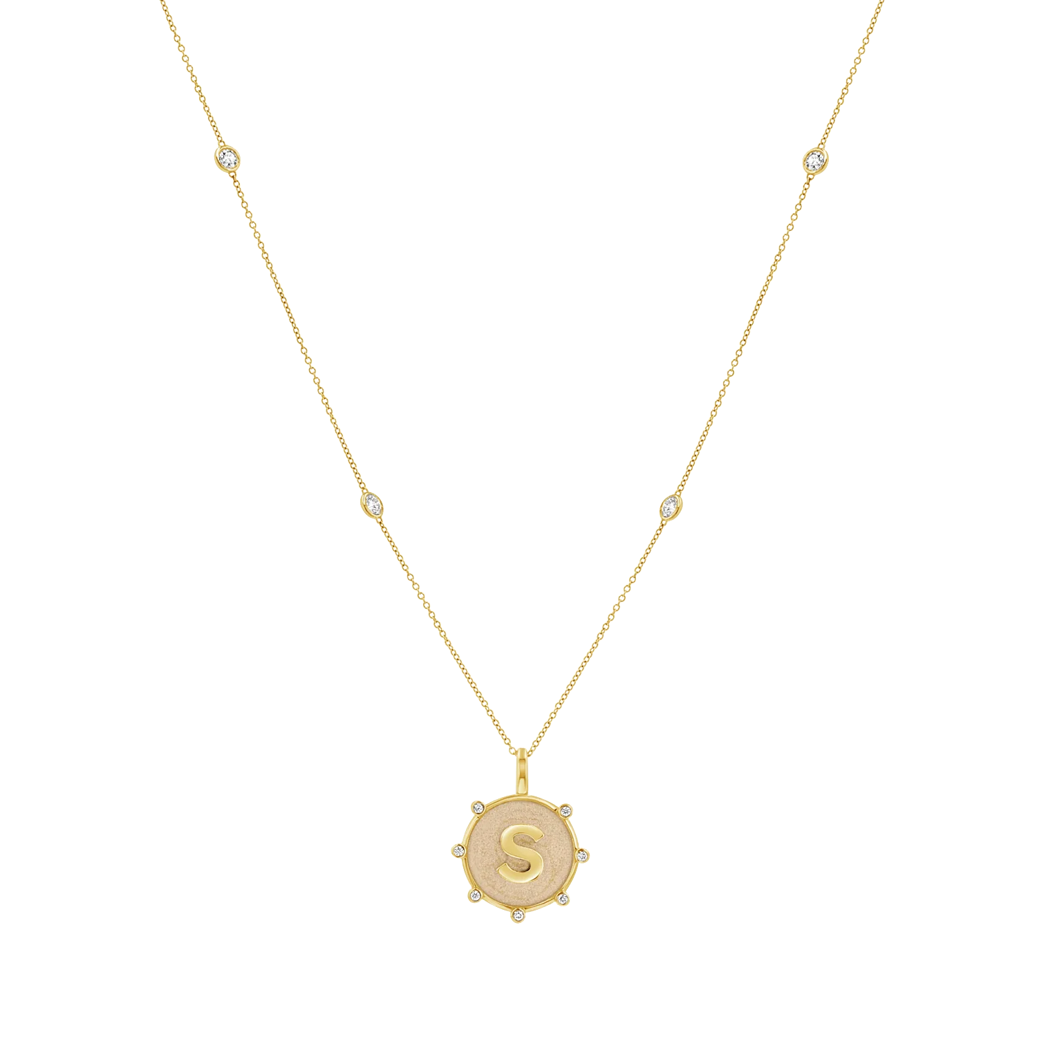 Quad Diamond Bezel Charm Chain - Image 4