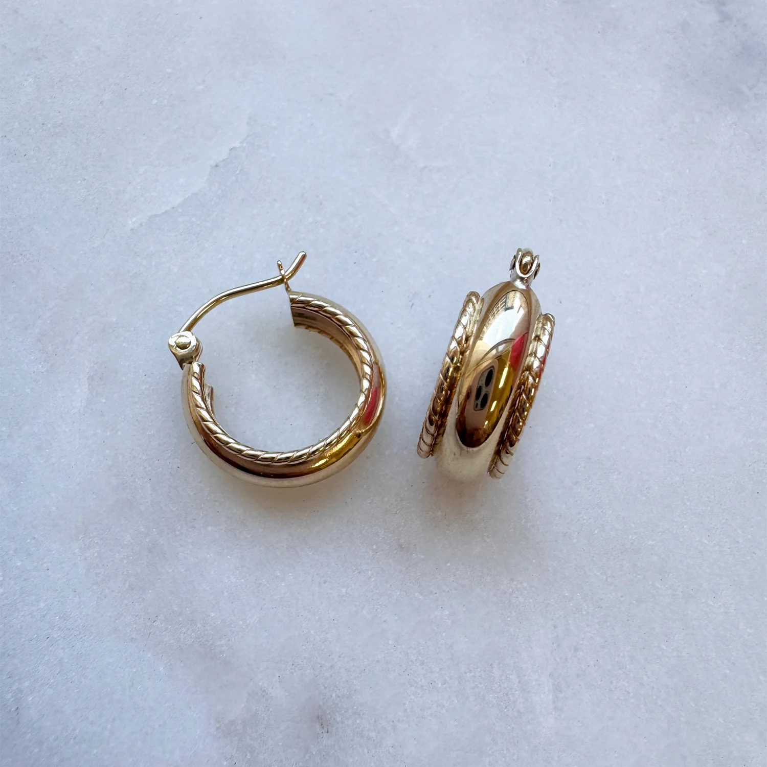Rope Edge Chunky Hoops - Image 2
