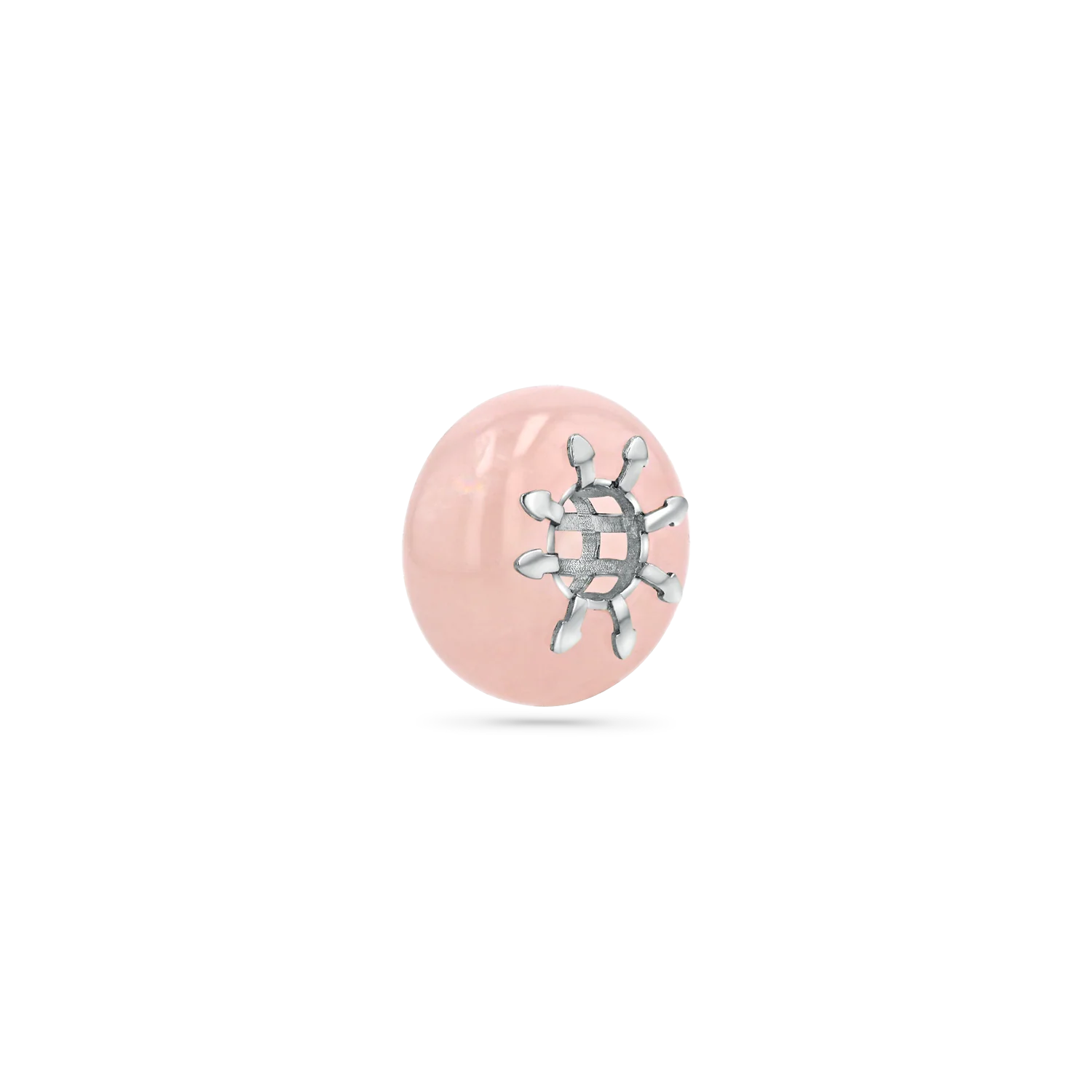 Rose Quartz Gemstone Slider Charm - Image 2