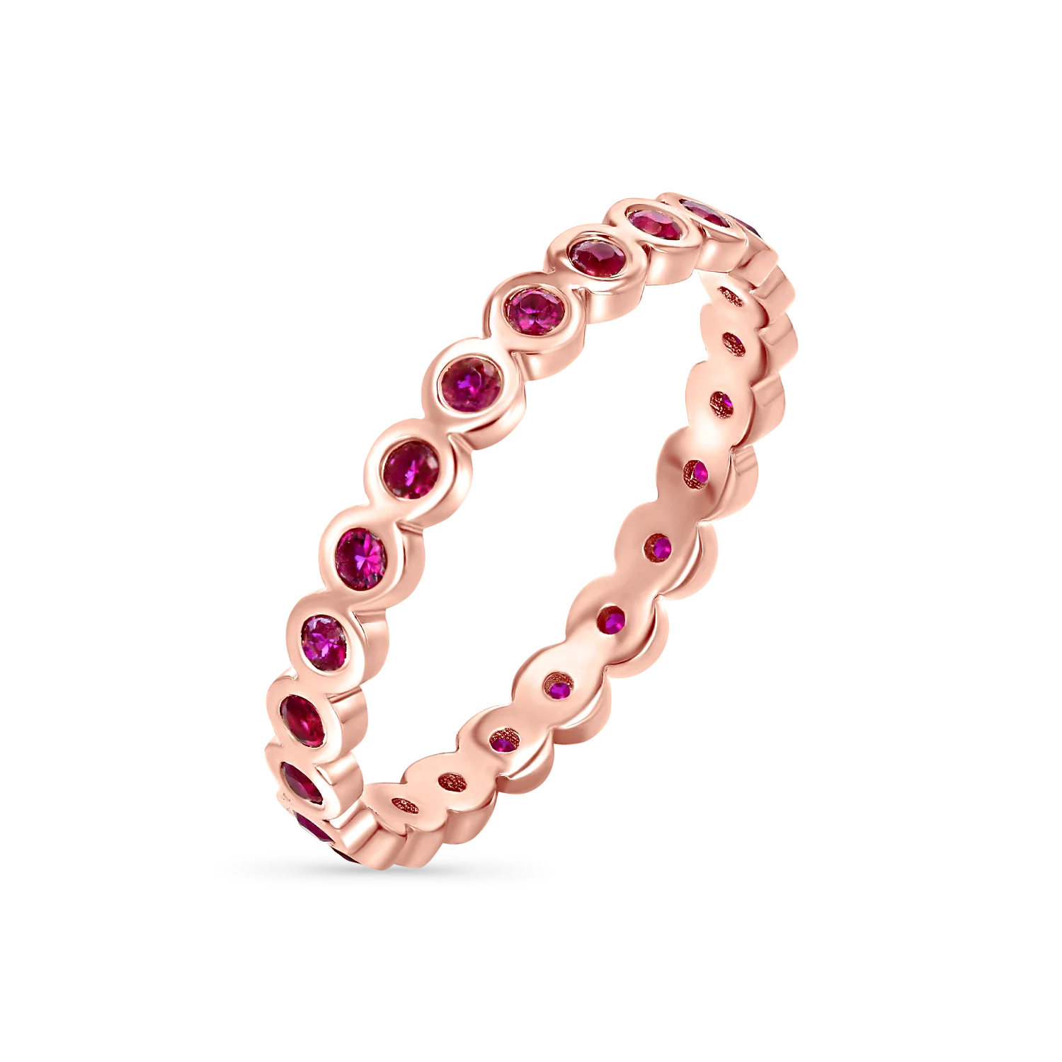 Ruby Bezel Eternity Band - Image 3