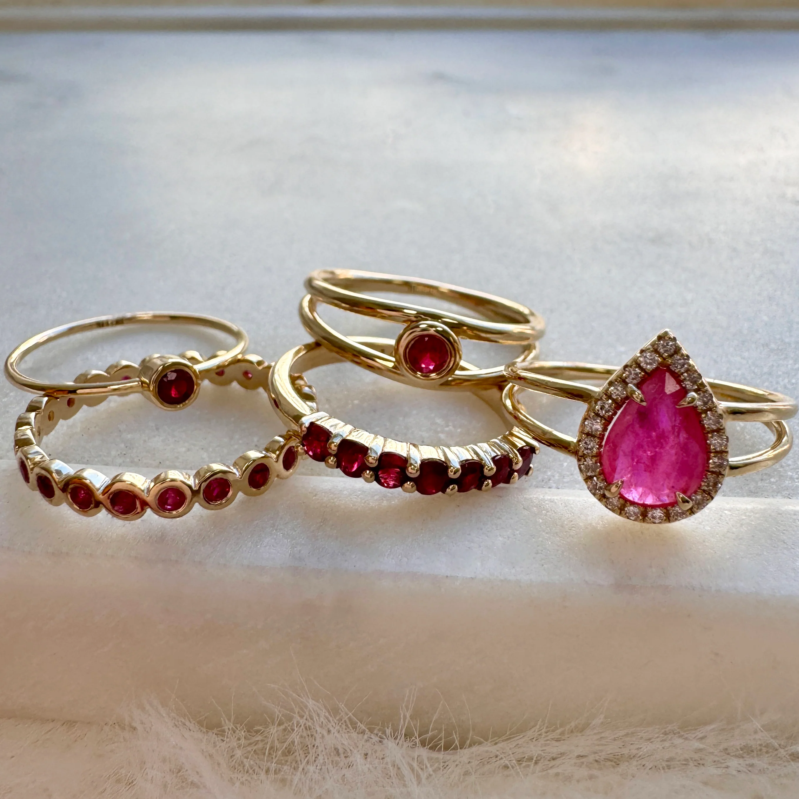 Ruby Bezel Eternity Band - Image 4
