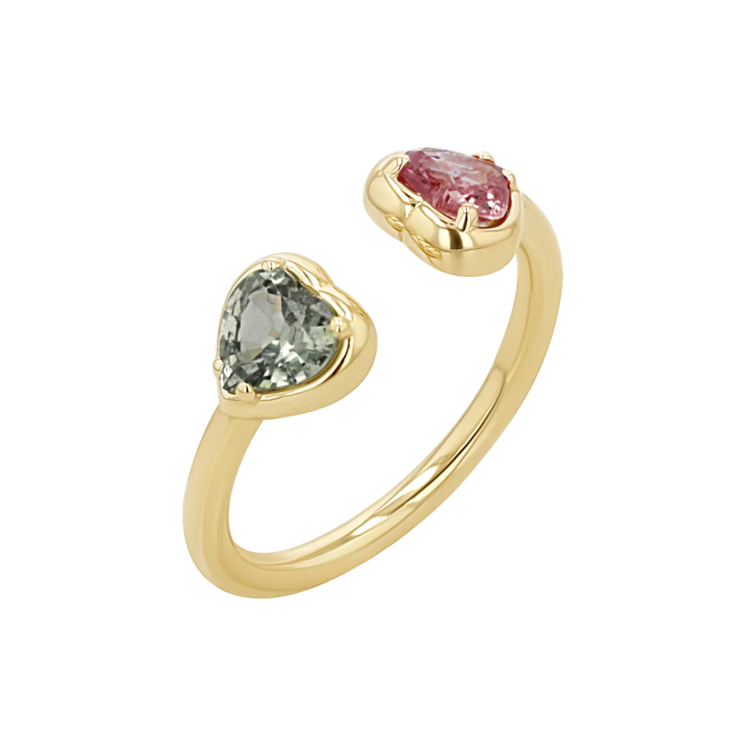 Sapphire Heart Duo Wrap Ring - Image 4