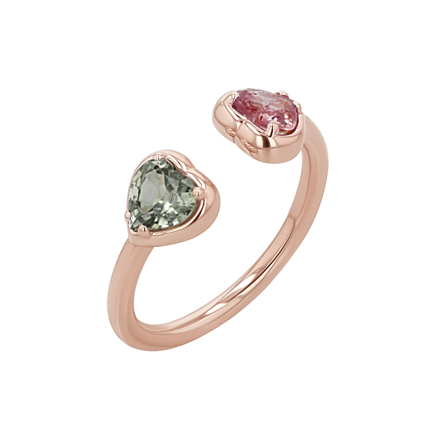Sapphire Heart Duo Wrap Ring - Image 6