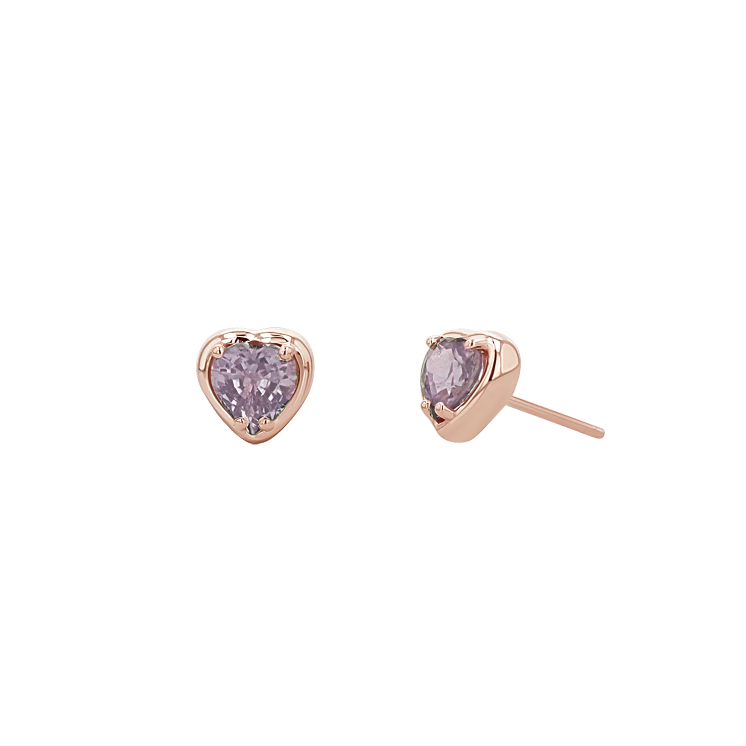 Sapphire Heart Stud Earrings - Image 9