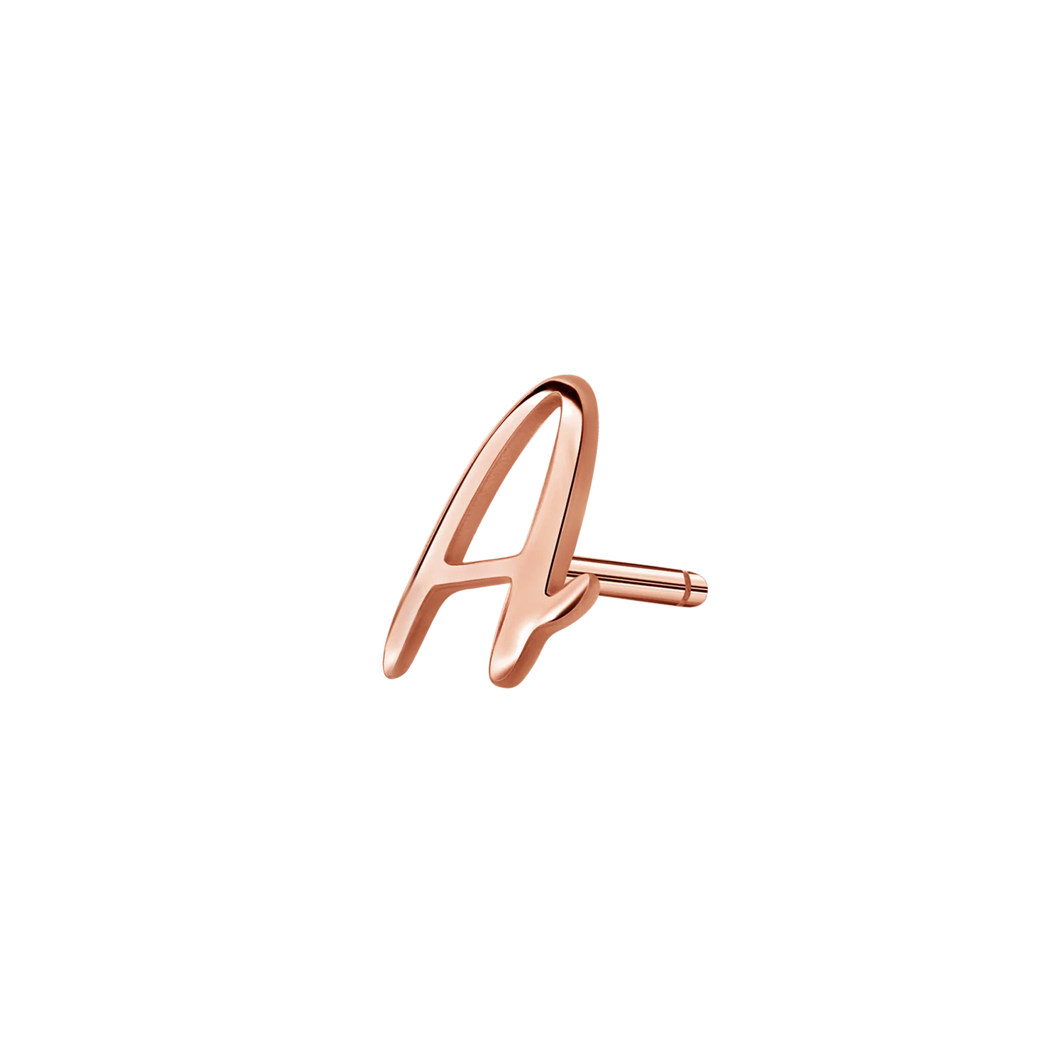 Script Letter Stud Earrings - Image 3