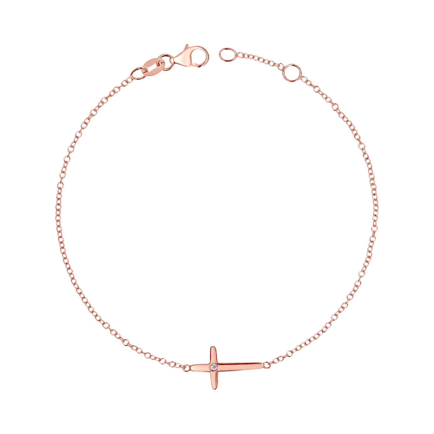 Sculptural Diamond Cross Bracelet - Image 3