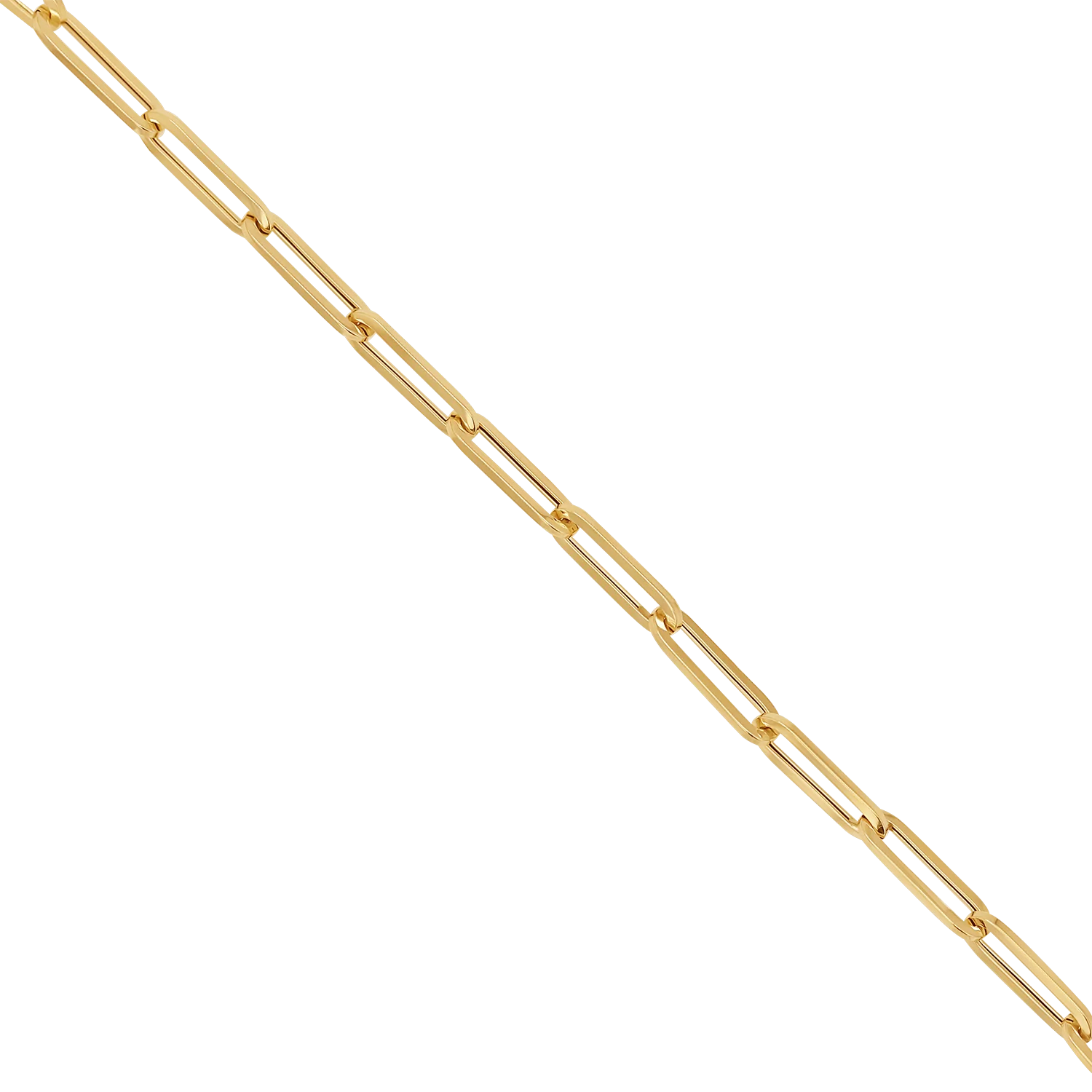 14K Signature Paper Clip Chain Anklet - Image 4