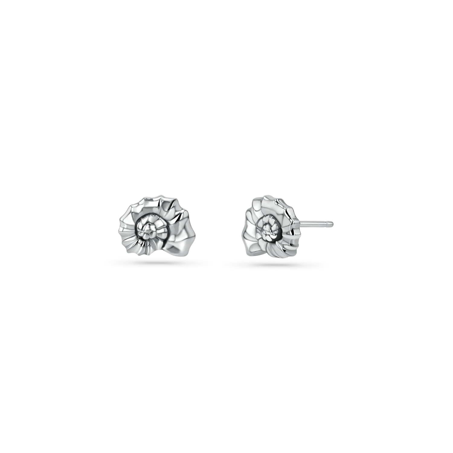 Soleil Nautilus Seashell Stud Earrings - Image 2