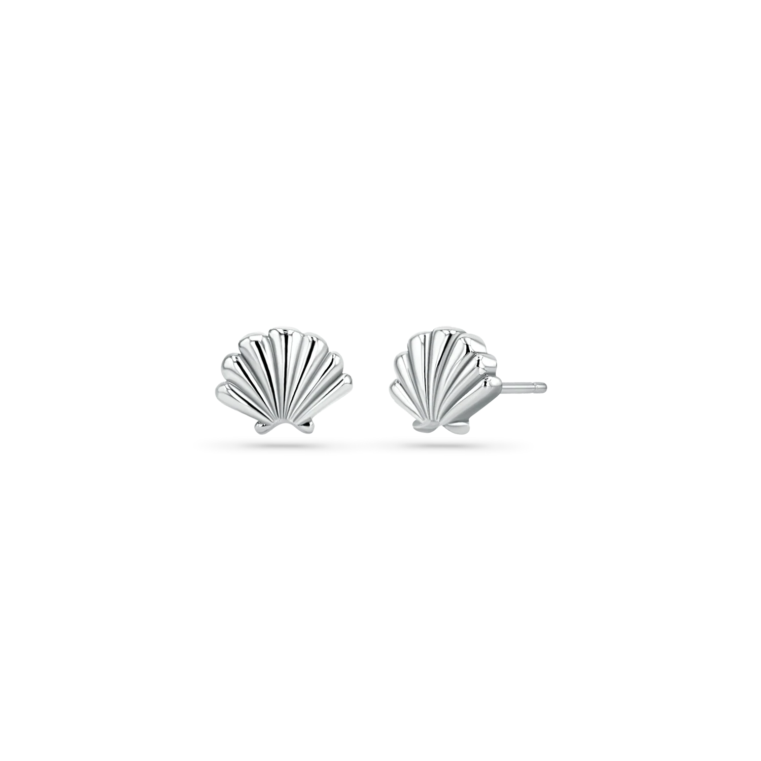 Soleil Scallop Seashell Stud Earrings - Image 2