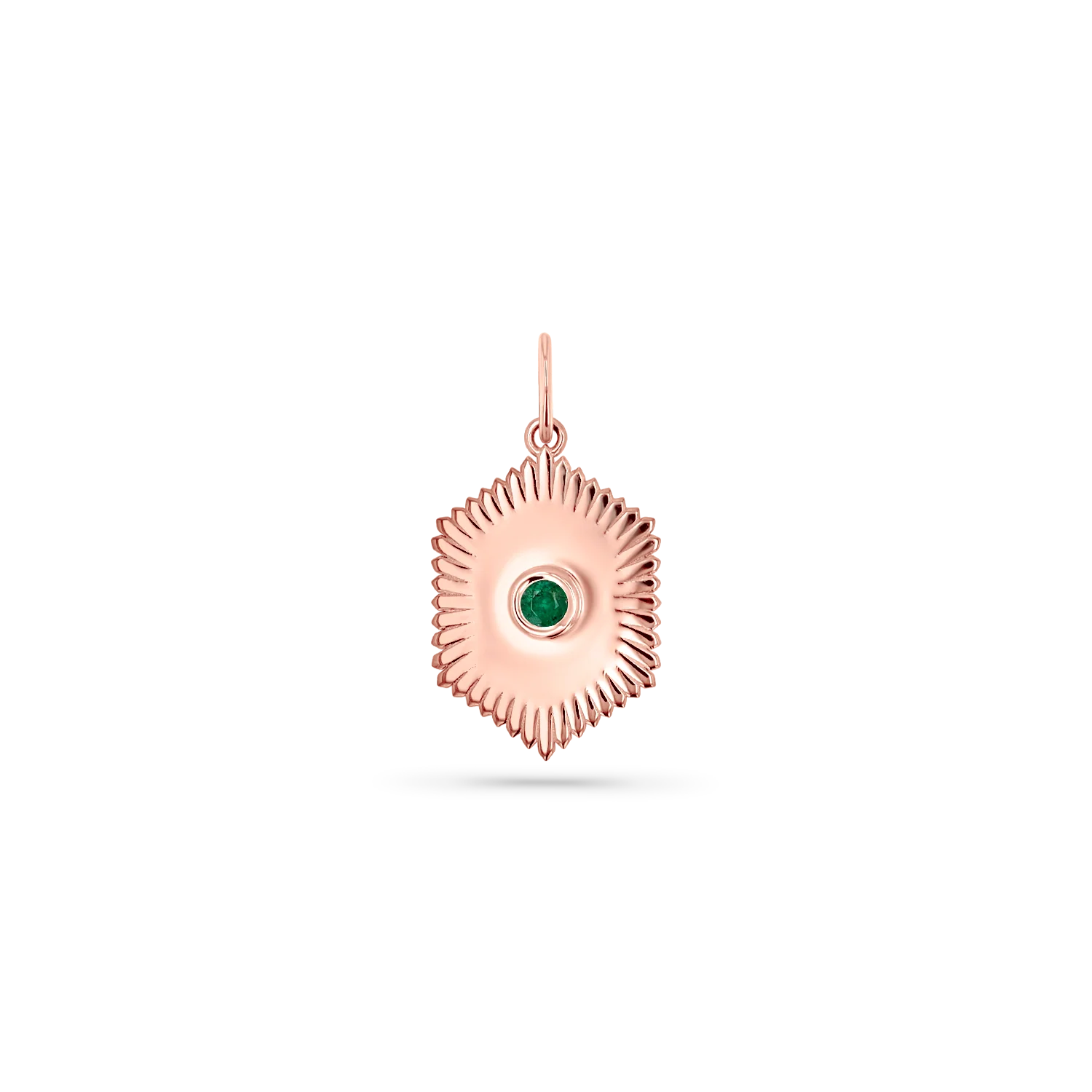 Sunburst Hexagon Diamond Solitaire Charm - Image 6