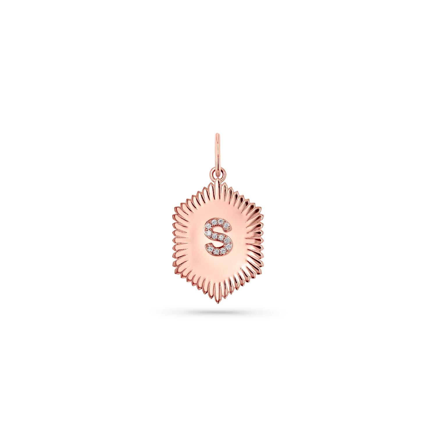 Sunburst Hexagon Letter Charm - Image 3