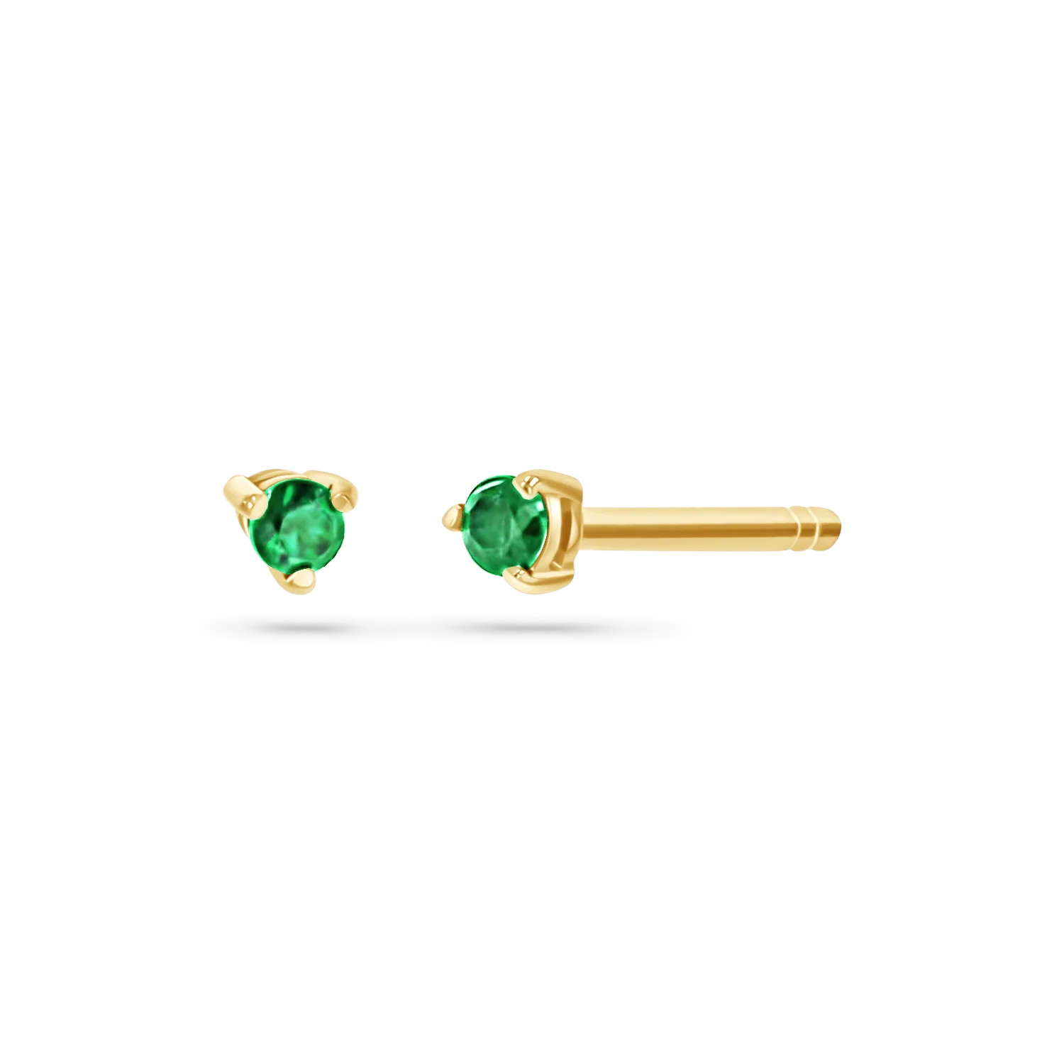 Tiny Gemstone Stud Earrings - Image 4