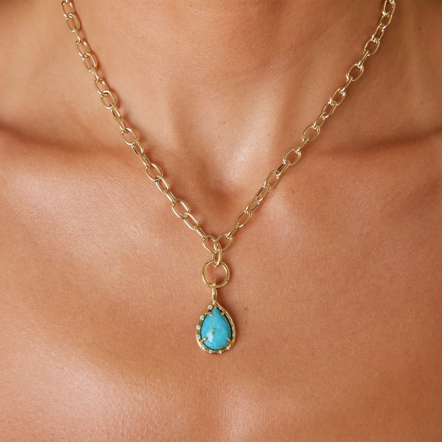 Turquoise Tear Drop Charm - Image 5