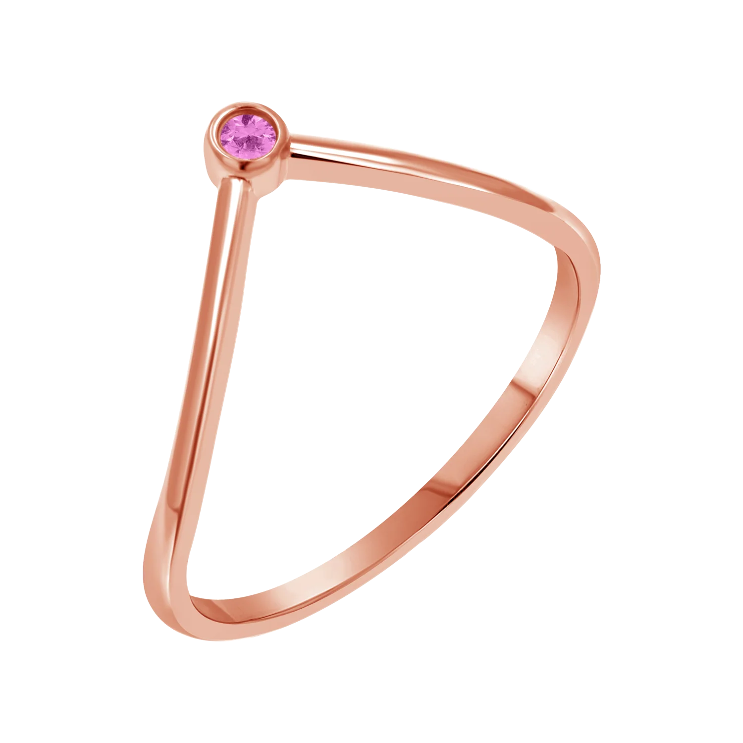 Wishbone Birthstone Ring - Image 3