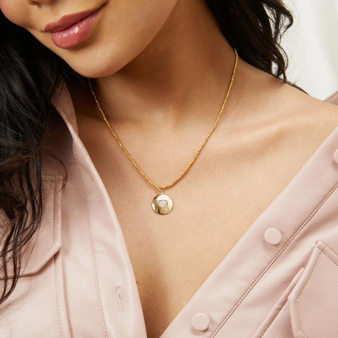 14K Mooncut Necklace - Image 3