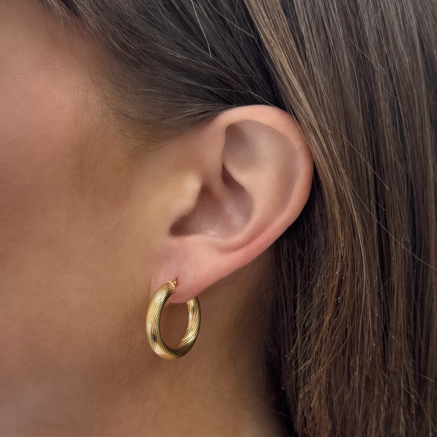 Swirl Hoop Earrings - Image 2