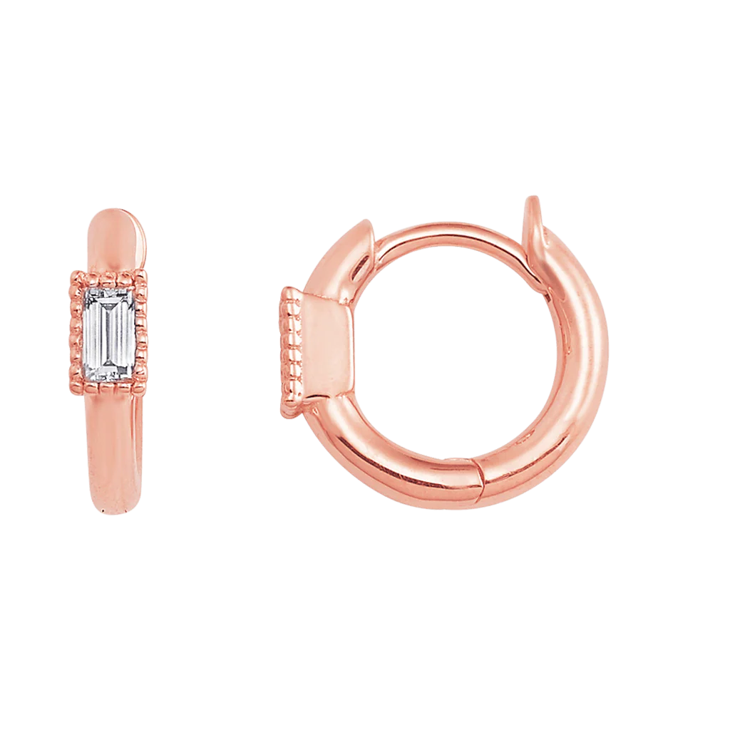 Shapes Baguette Huggie Earrings - Image 3