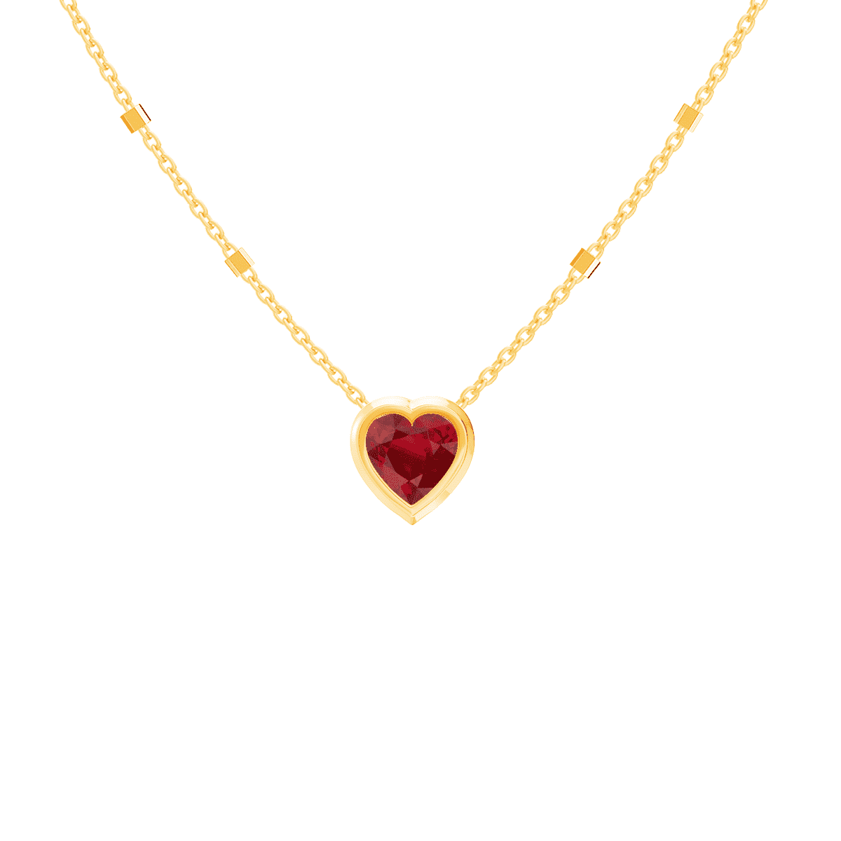 Bezel Heart Necklace - Image 4