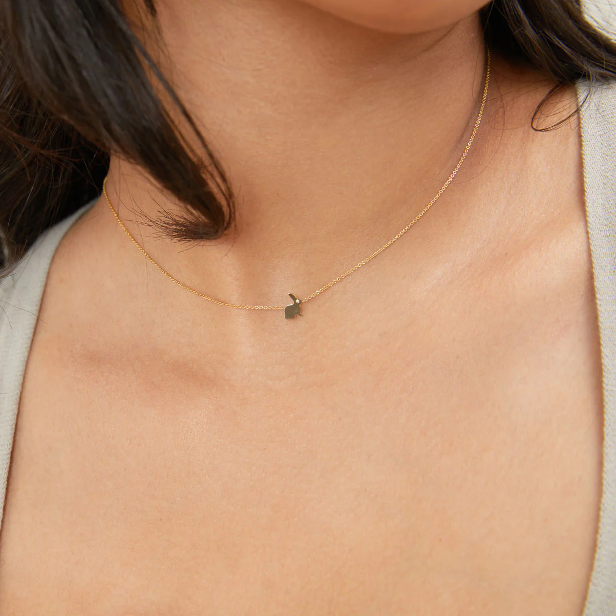 Dainty Bunny Rabbit Necklace - Image 4
