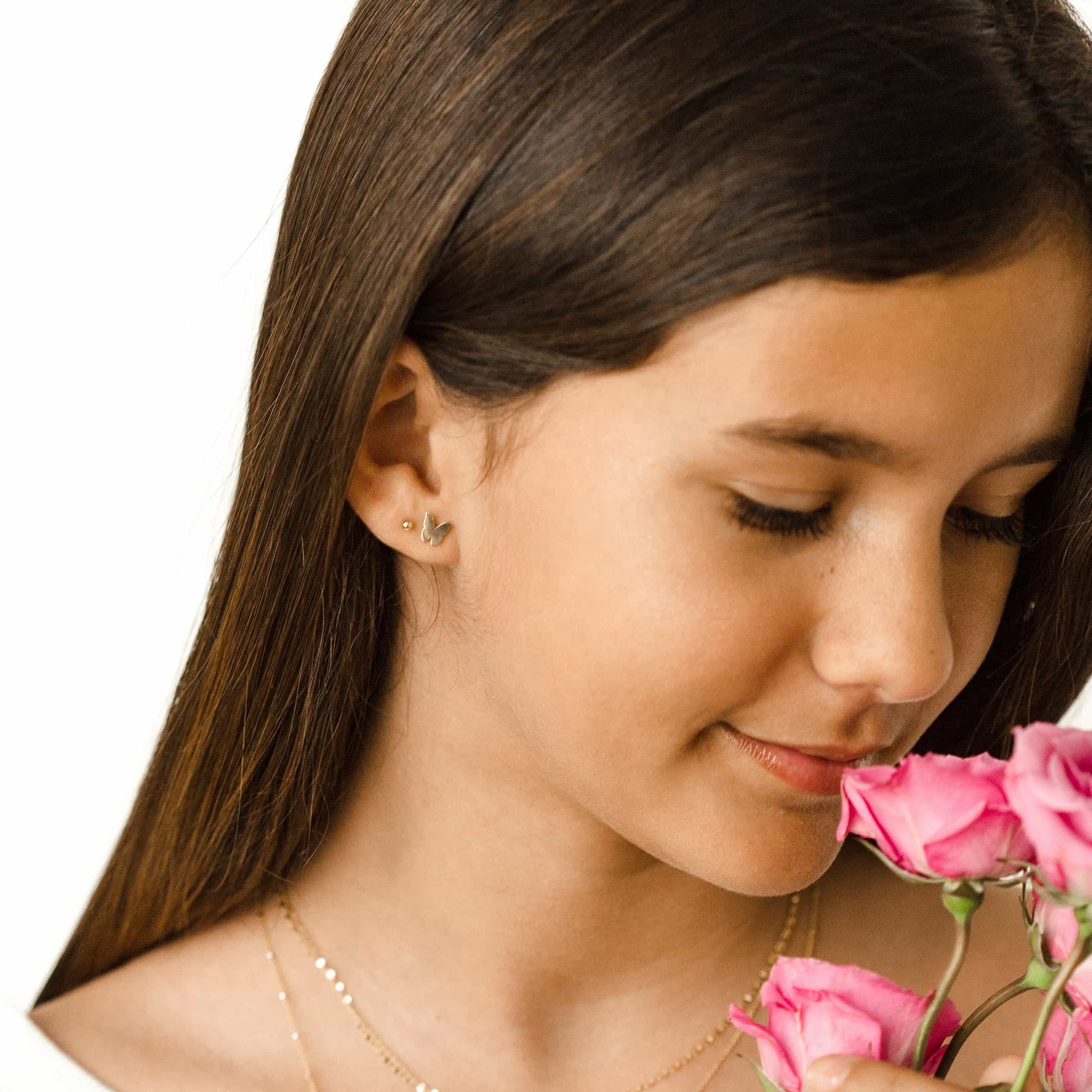 Butterfly Stud Earrings - Image 4